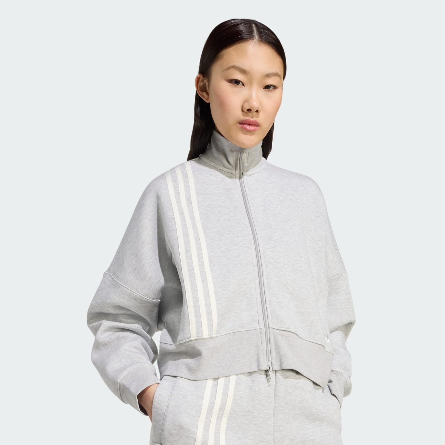 adidas Originals JW3606 Off Placed 3-Stripes Zip Up görsel 4