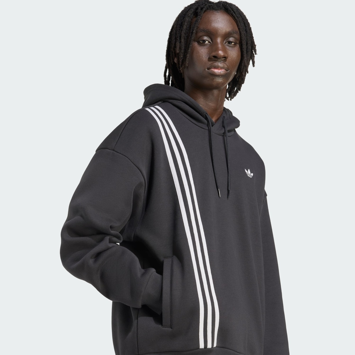 adidas Originals JV9879 Front Stripes Hoodie görsel 4