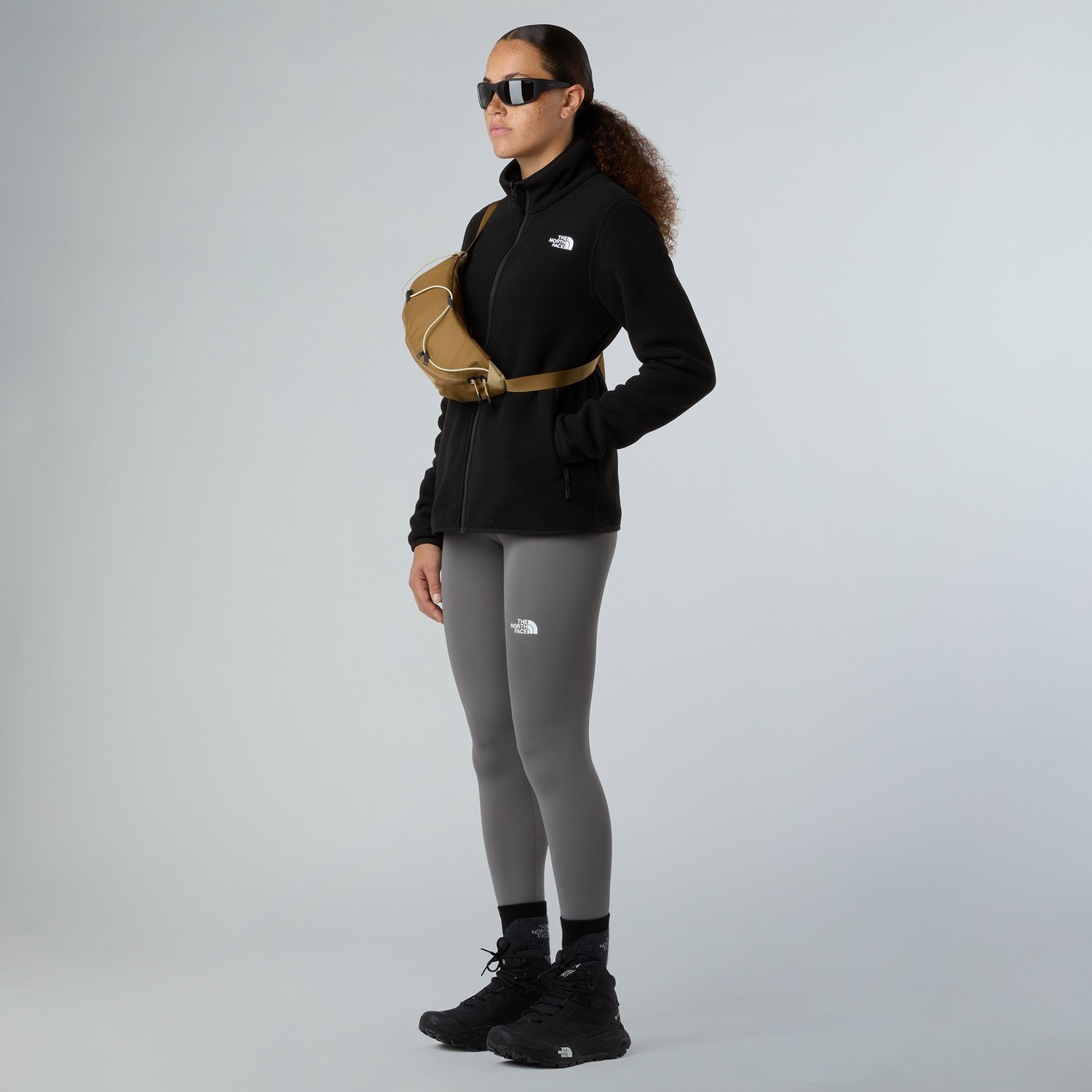 The North Face Glacier Fleece Kadın Siyah Outdoor Polar görsel 4