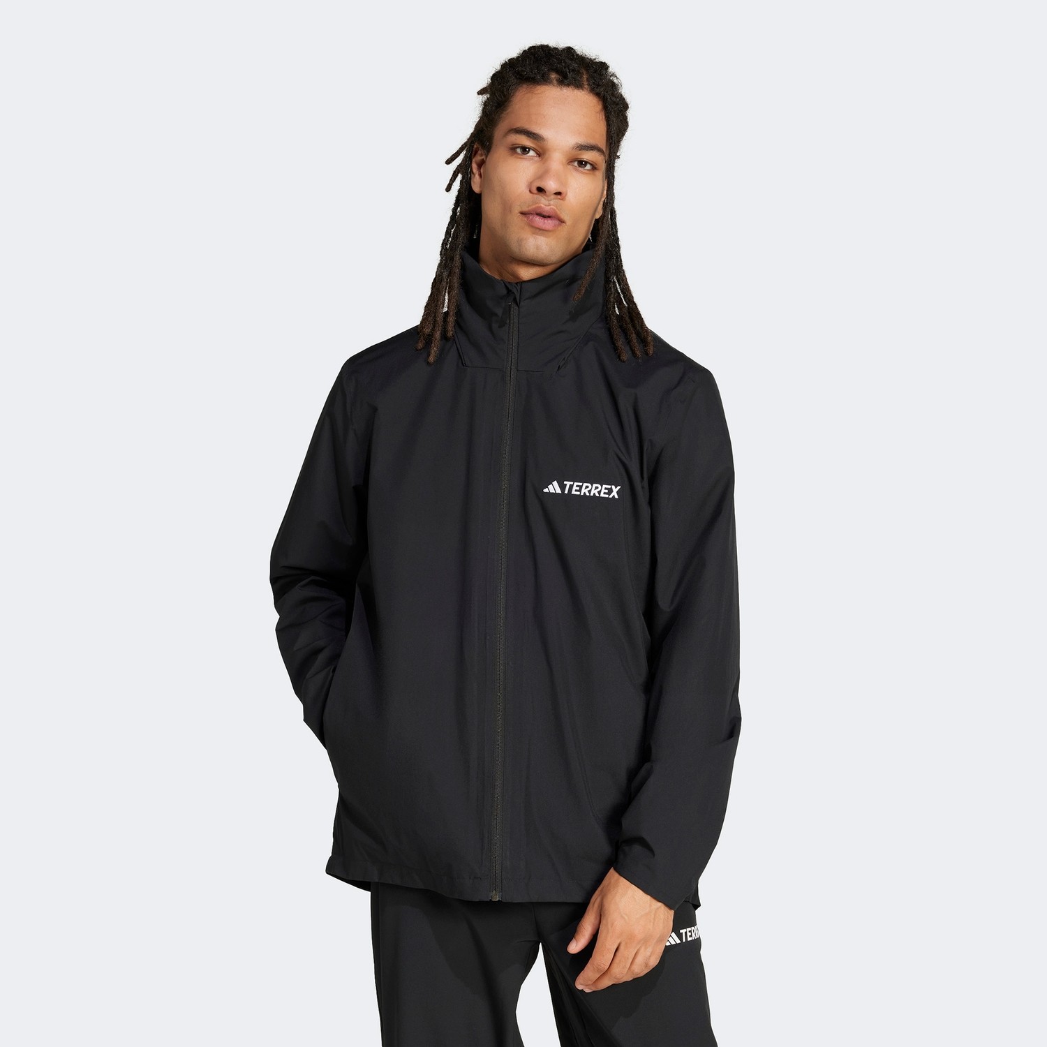 adidas Multi Essentials 2l Erkek Siyah Yağmurluk