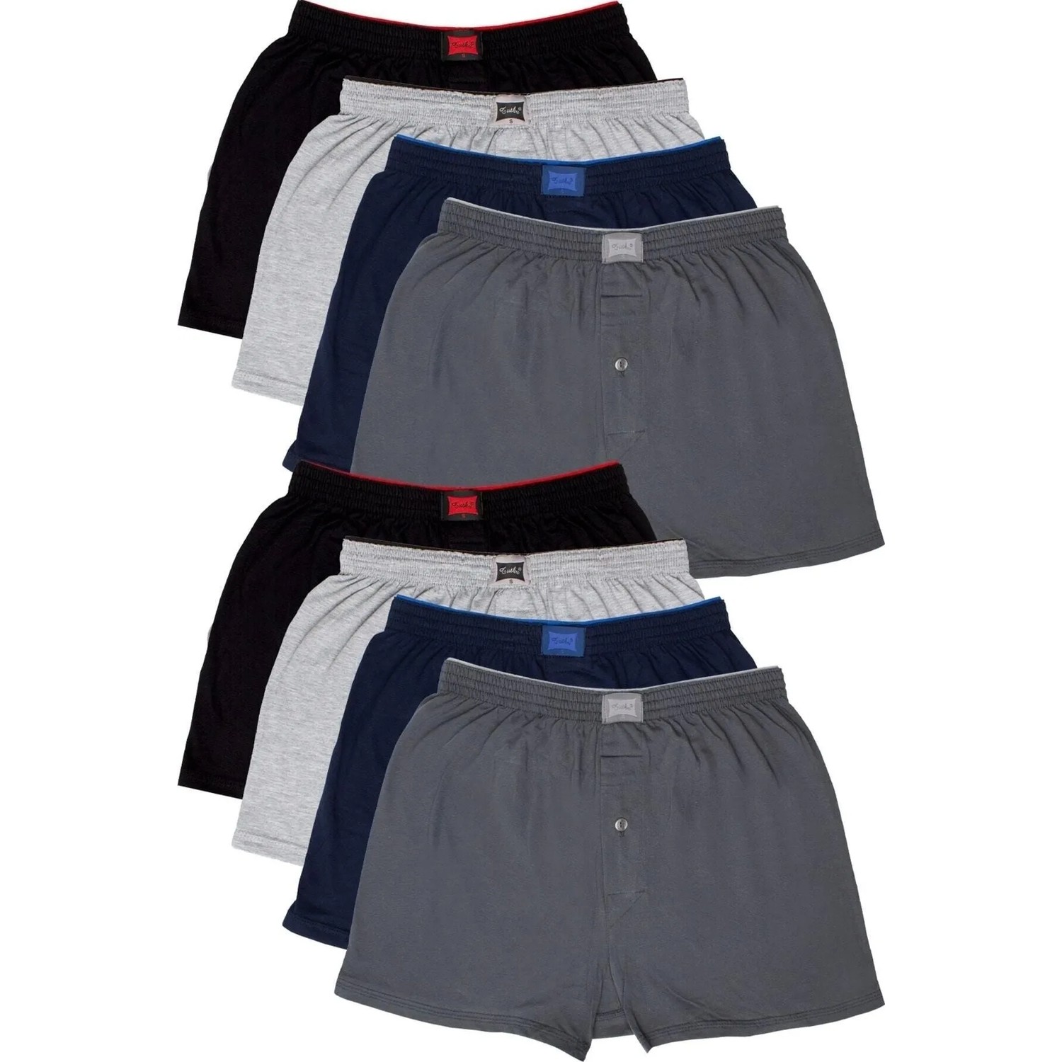 Tutku 8 Adet Erkek Penye Havlu Bel Boxer Karışık Renk görsel 5