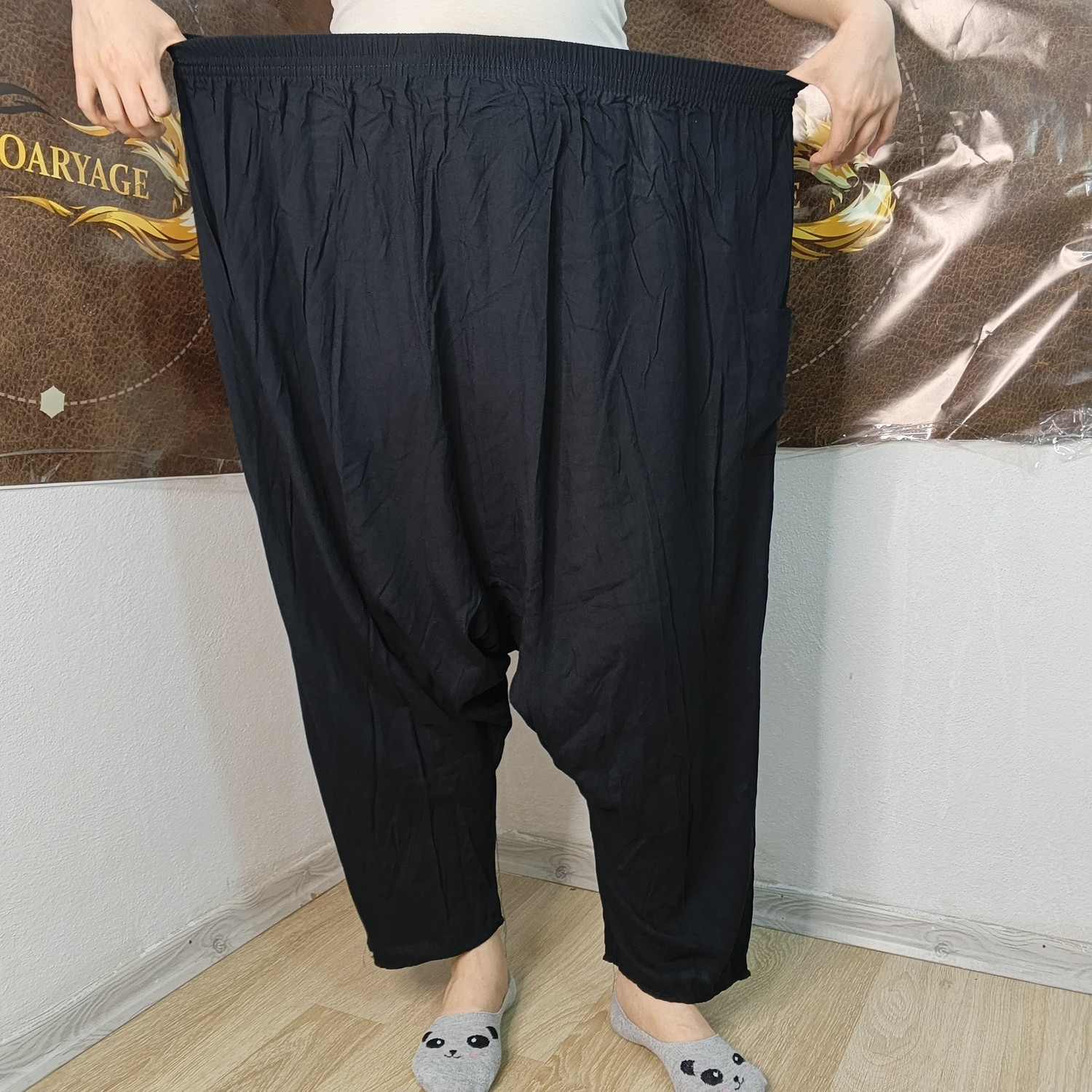 Hoaryage Otantik Köy Şalvarı %100 Pamuk Viskon Çiçek Desenli Rahat Kesim Ağlı Kadın Şalvarı 38BEDEN 100 kg görsel 5