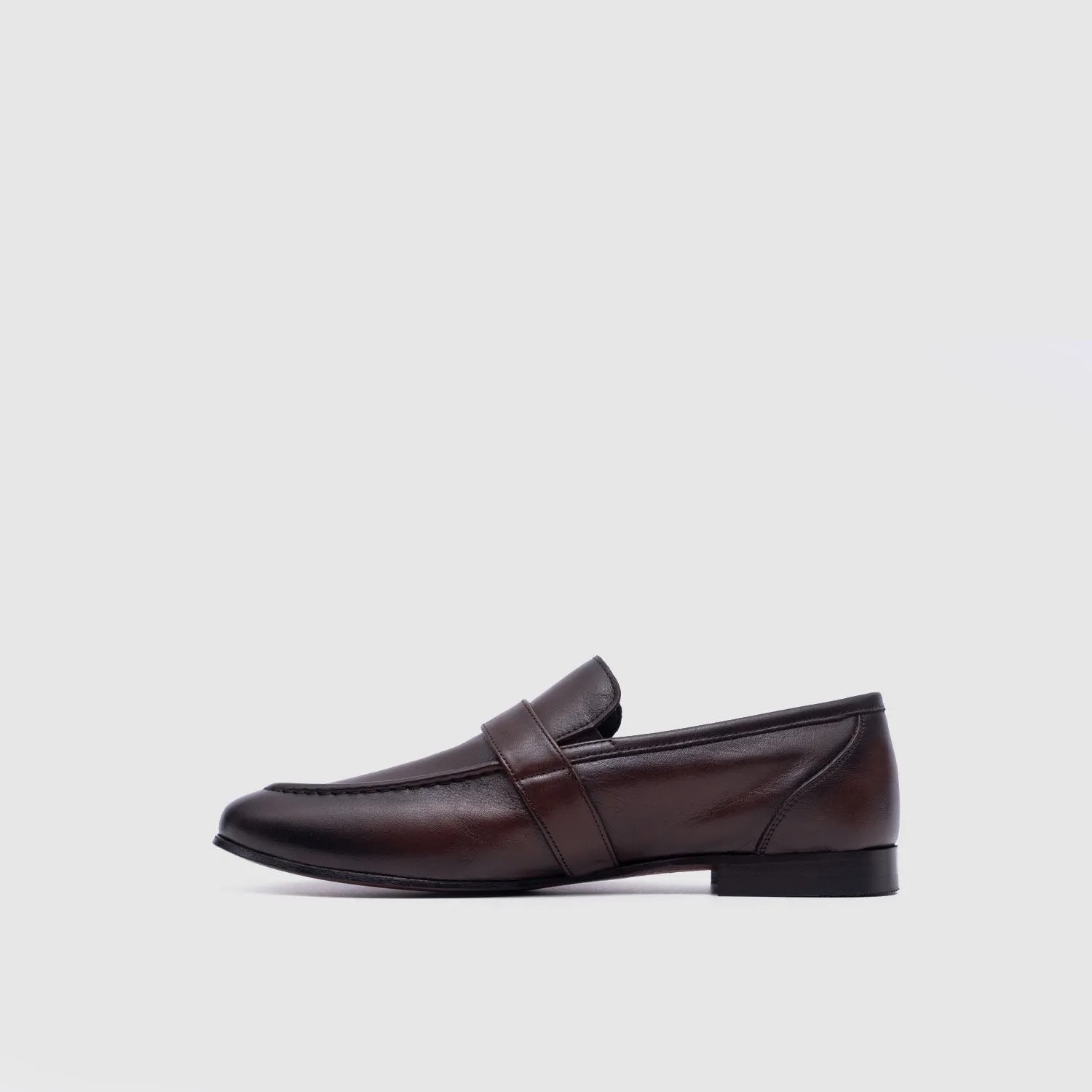 Togo Kahverengi Hakiki Deri Erkek Casual Loafer Ayakkabı [052360] görsel 2