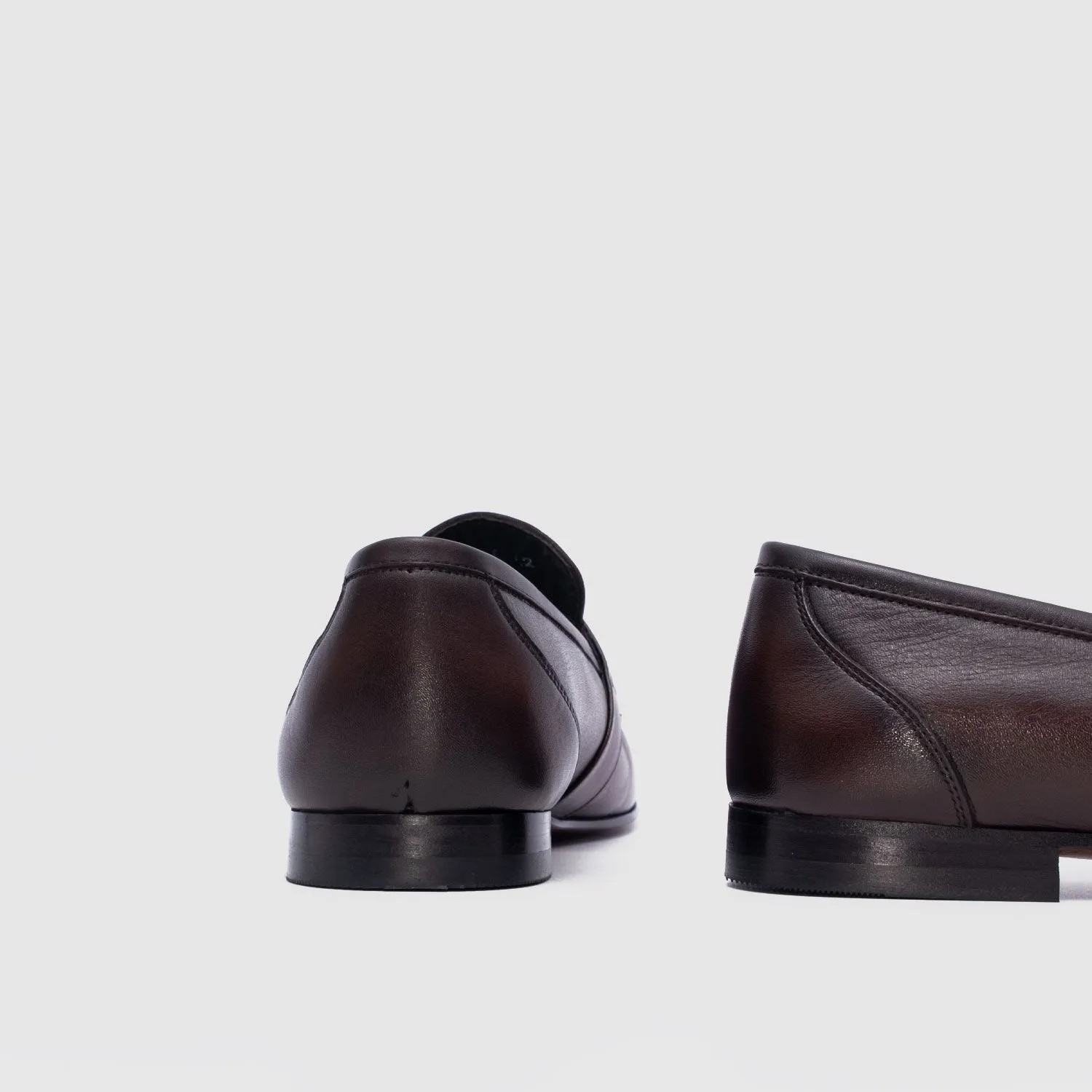 Togo Kahverengi Hakiki Deri Erkek Casual Loafer Ayakkabı [052360] görsel 6