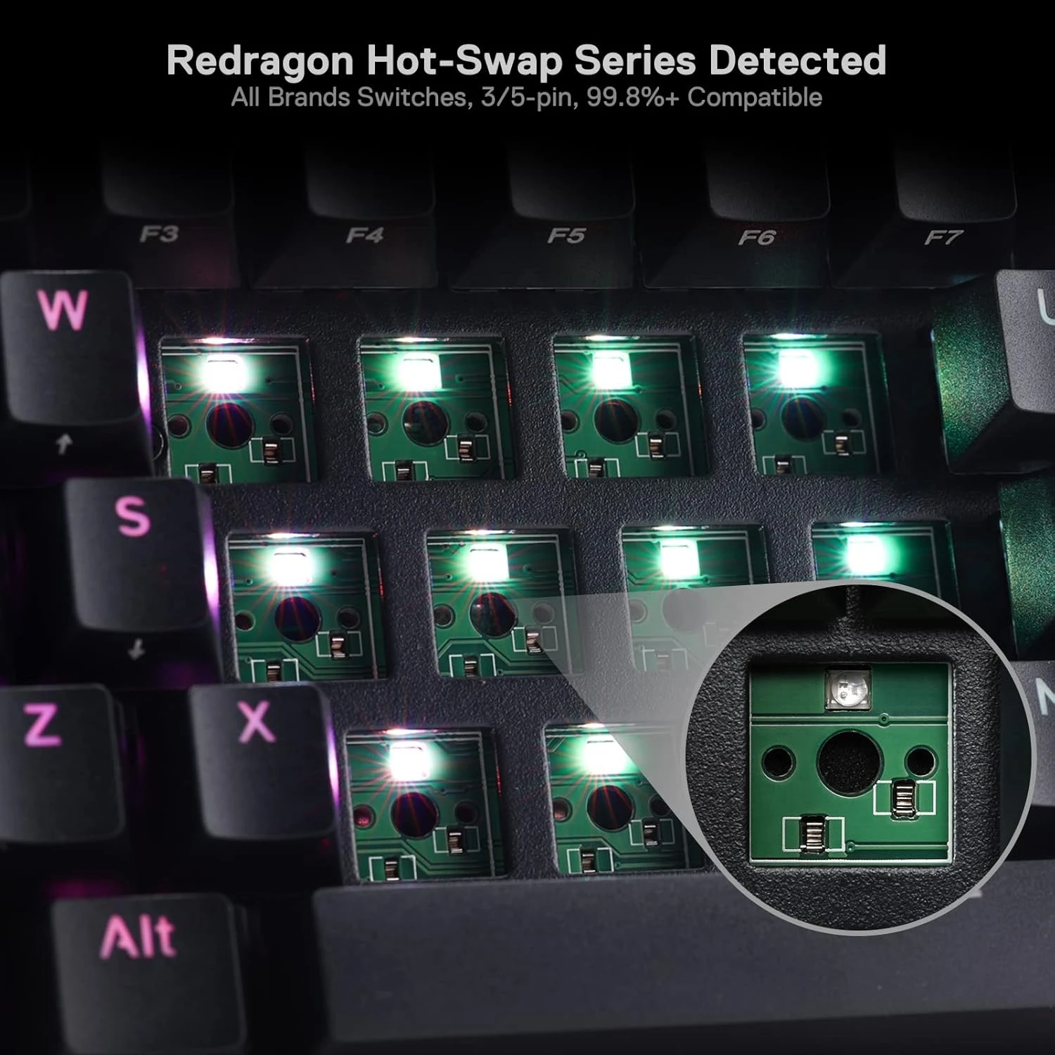 Resim Brf Store Elivorasell Redragon K530 Pro Draconic%60 Bt Türkçe Q Klavye/kablolu / 2,4 Ghz Kablosuz Mekanik, 61 