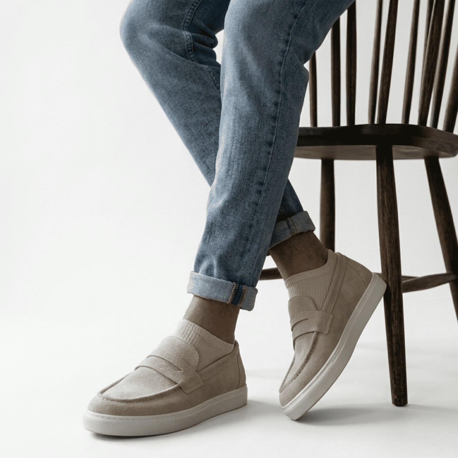 Tarzbu Erkek Loafer Ayakkabı Günlük Rahat Bağcıksız Süet Casual Klasik Ayakkabı TARZ0580 görsel 3