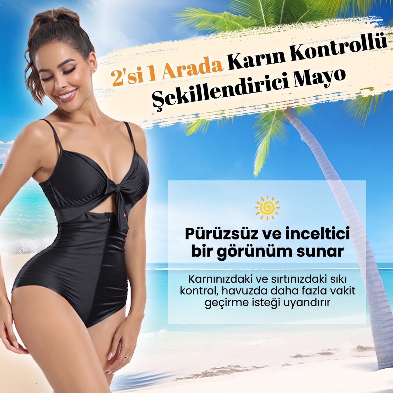 Traje Den Korseli Mayo Nefes Alabilen Karın Kontrol Şekillendirici Kadın görsel 2