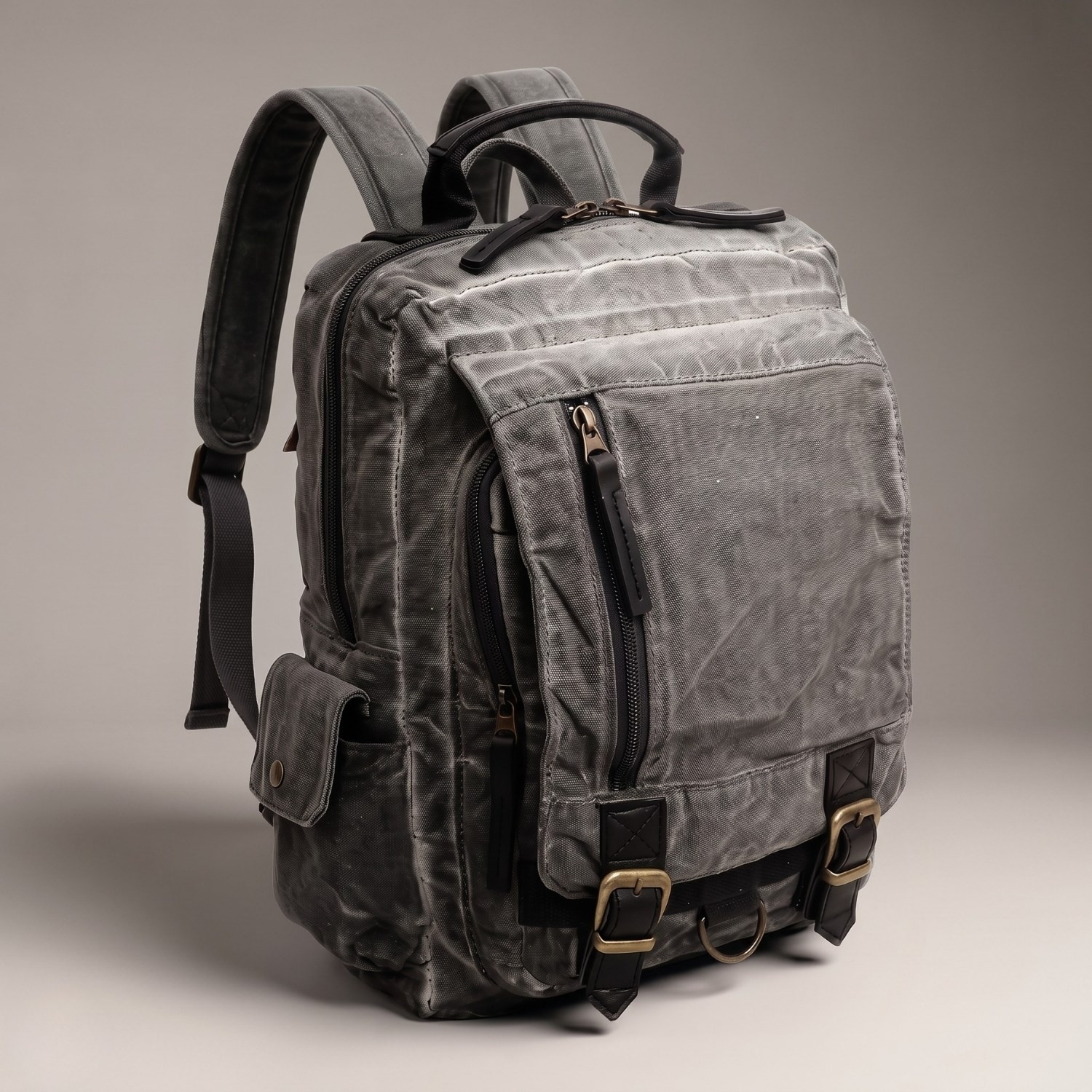 Cappadocia Vintage Celsus 4013 Vintage Kanvas Sırt Çantası, 15,6 Inç Laptop Bölmeli, Çok Cepli Seyahat ve Günlük Kullanım Çantası