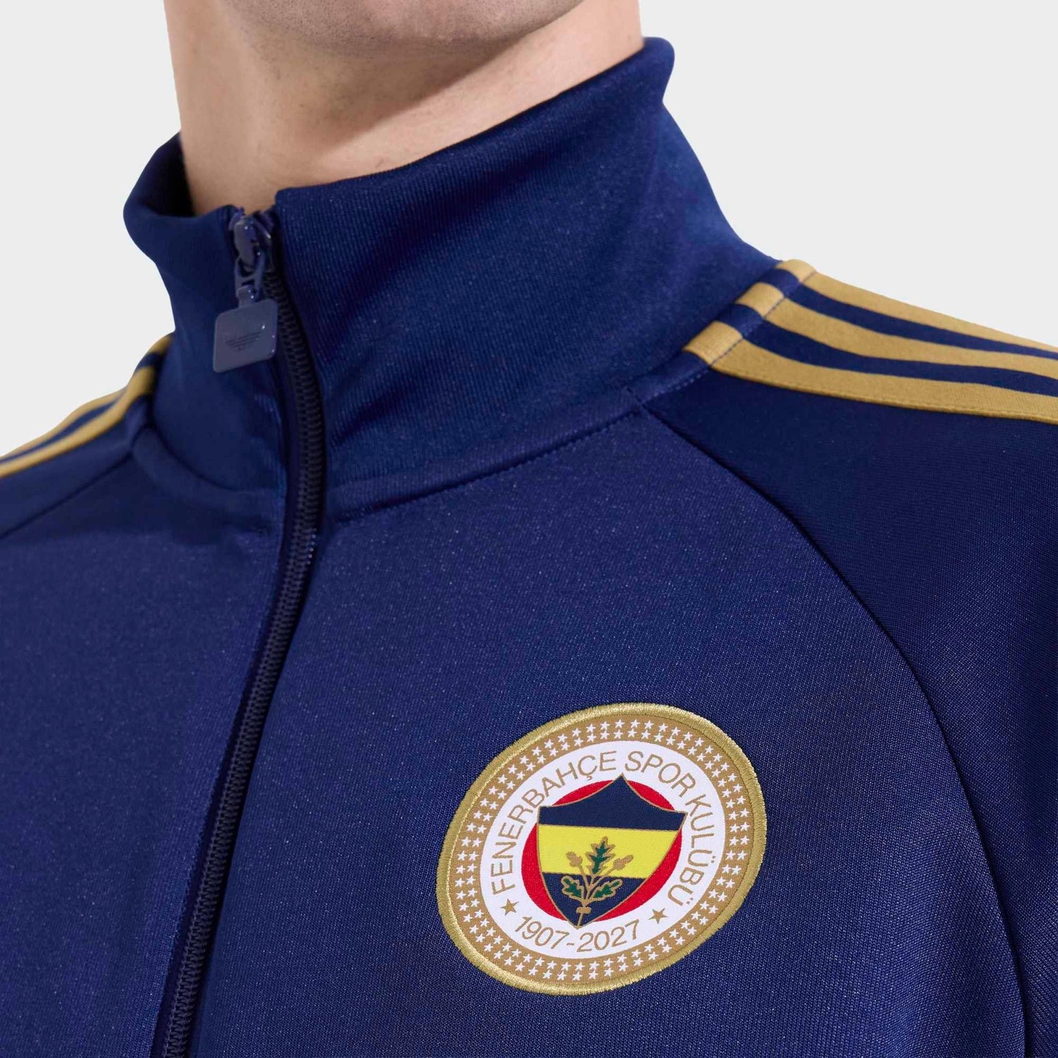 adidas HZ1020 Fen Og2 Tt Fenerbahçe Originals Erkek Mavi Eşofman Üstü görsel 4