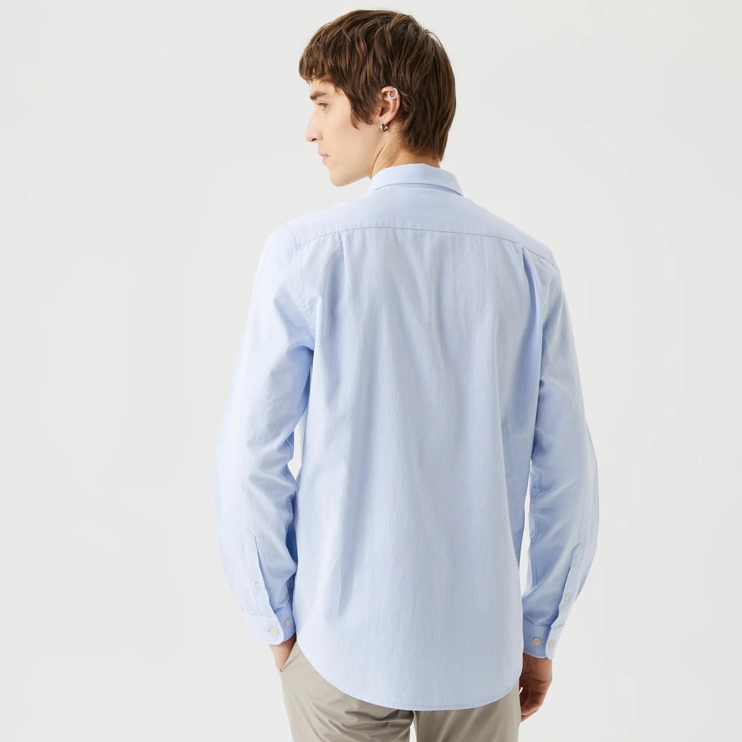 Lacoste Oxford Slim Fit Erkek Gömlek görsel 2