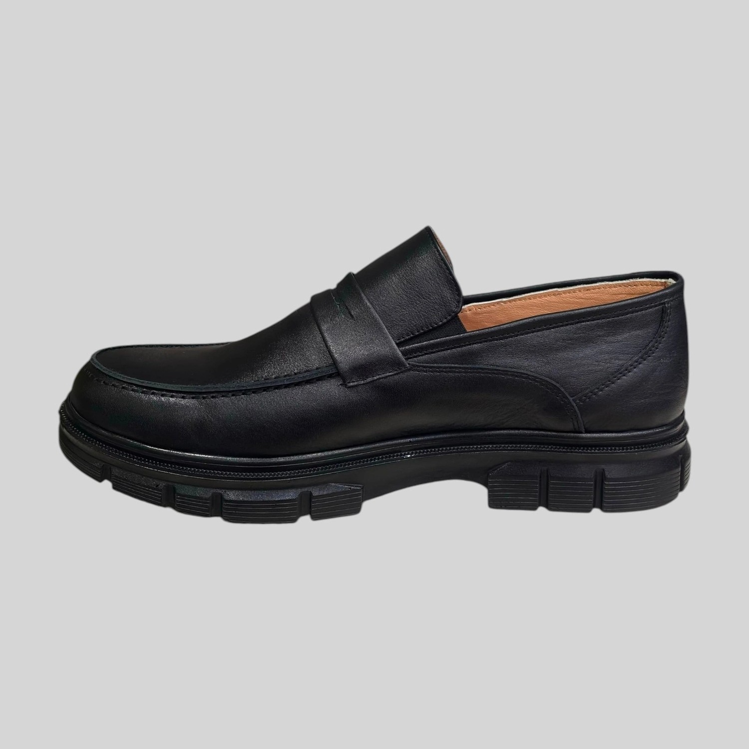 Beren Footwear 320 Erkek Hakiki Deri Püsküllü Loafer Ayakkabı Siyah görsel 2