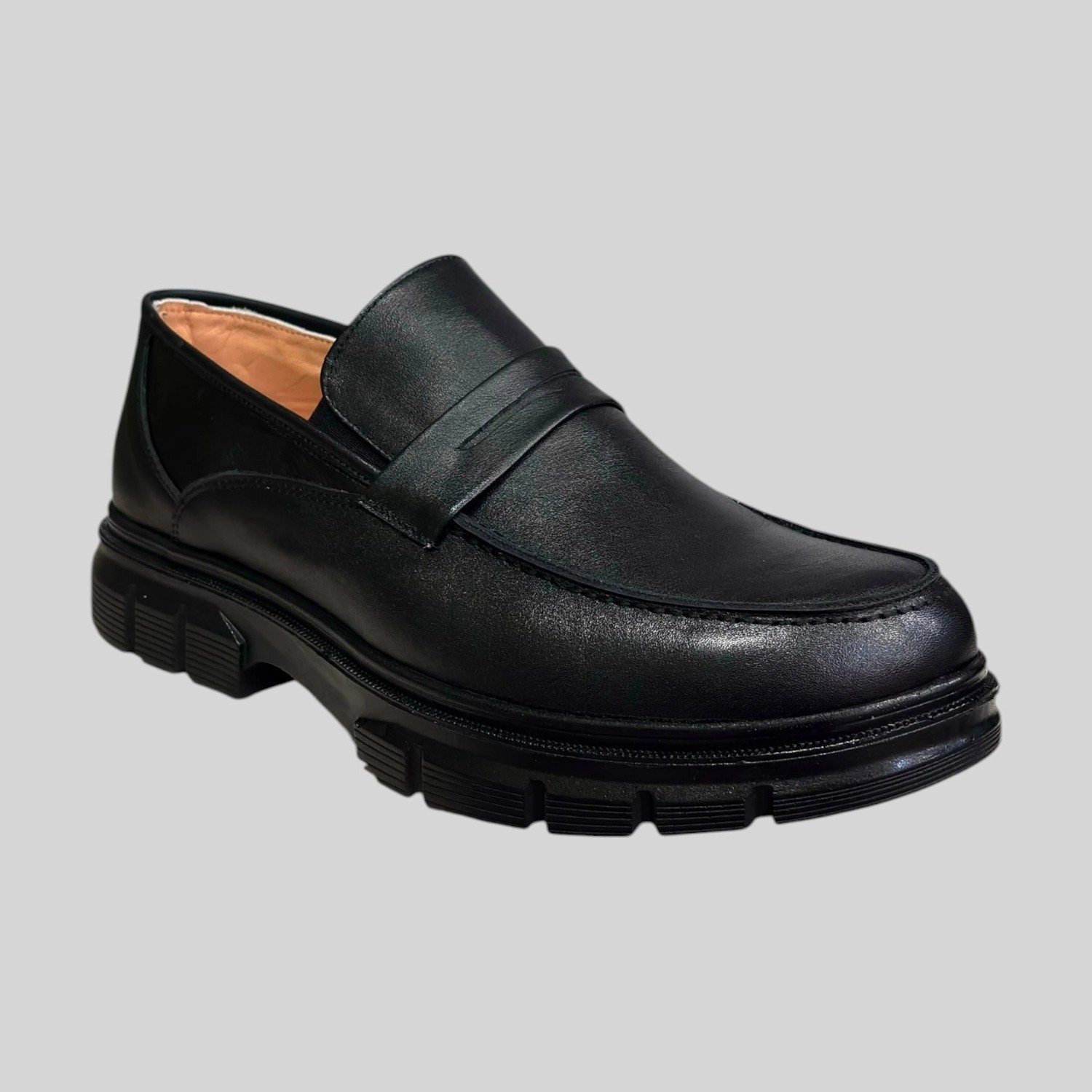 Beren Footwear 320 Erkek Hakiki Deri Püsküllü Loafer Ayakkabı Siyah görsel 3