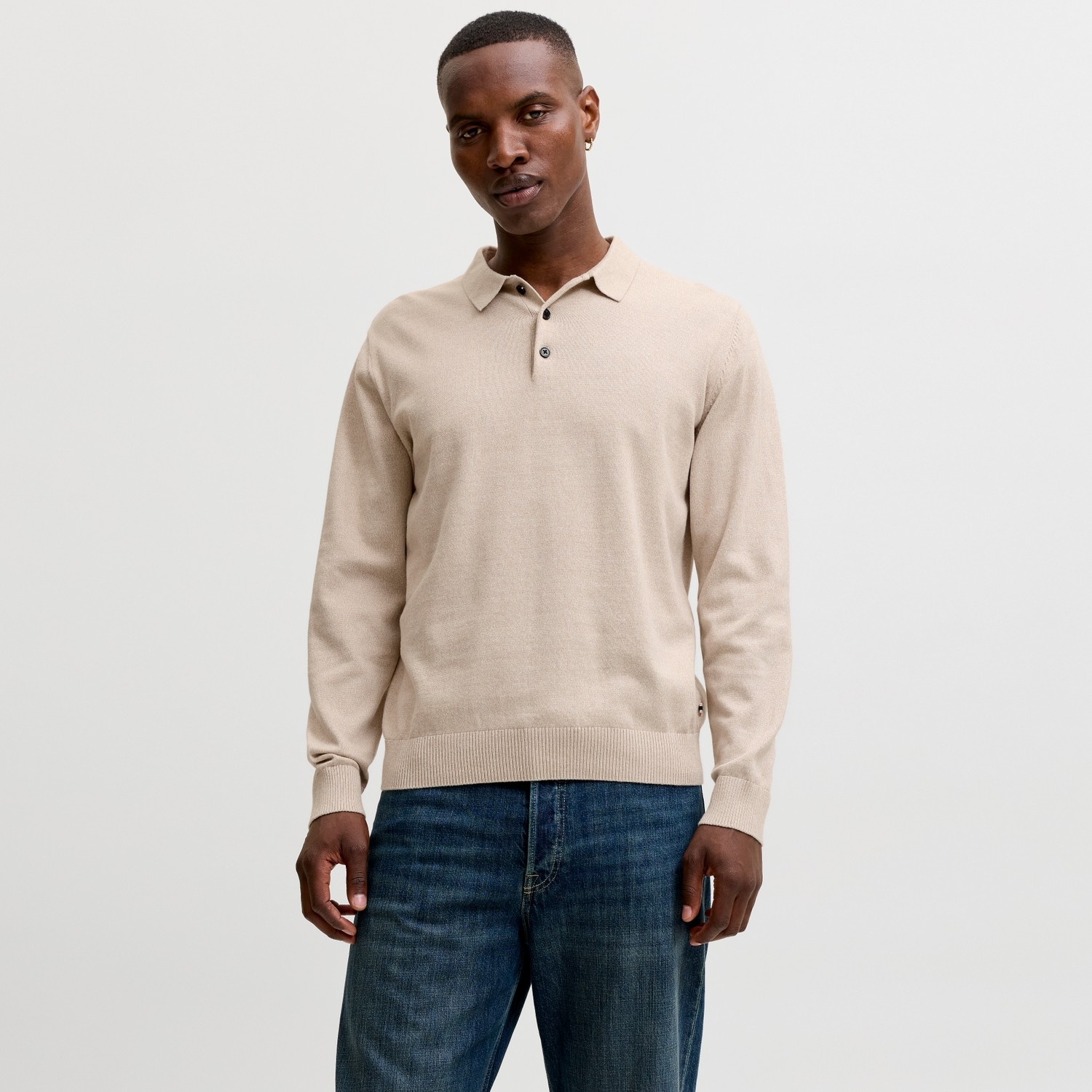 Jack & Jones Erkek Regular Fit Polo Yaka Triko Kazak - Basic görsel 6