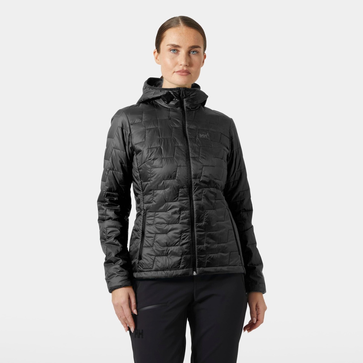 Die Grup Helly Hansen W Lifaloft Hooded Ins Jkt Kadın Mont Siyah Xs görsel 2