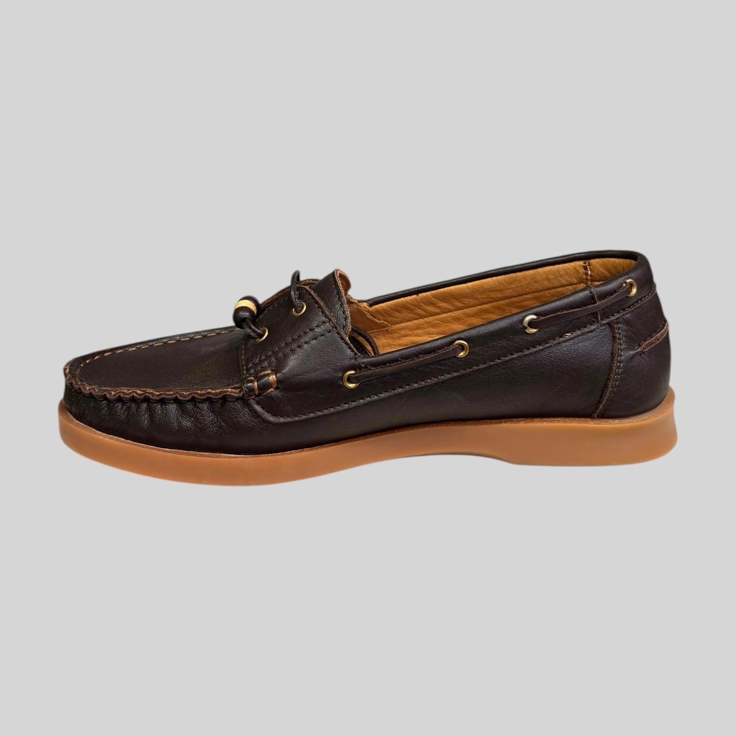 Myfit Shoes 613 Kadın Hakiki Deri Bağcıklı Loafer Ayakkabı Kahve görsel 2