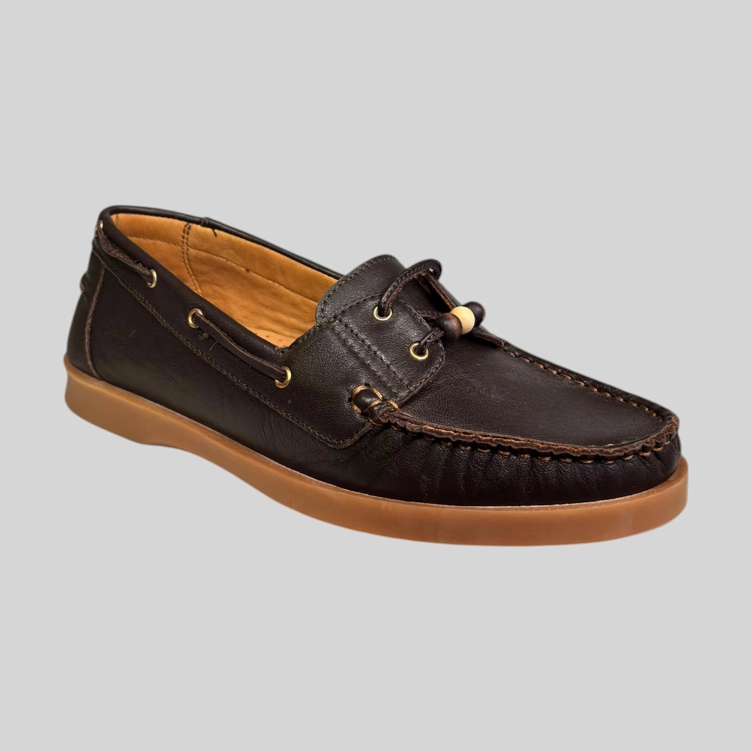 Myfit Shoes 613 Kadın Hakiki Deri Bağcıklı Loafer Ayakkabı Kahve görsel 3