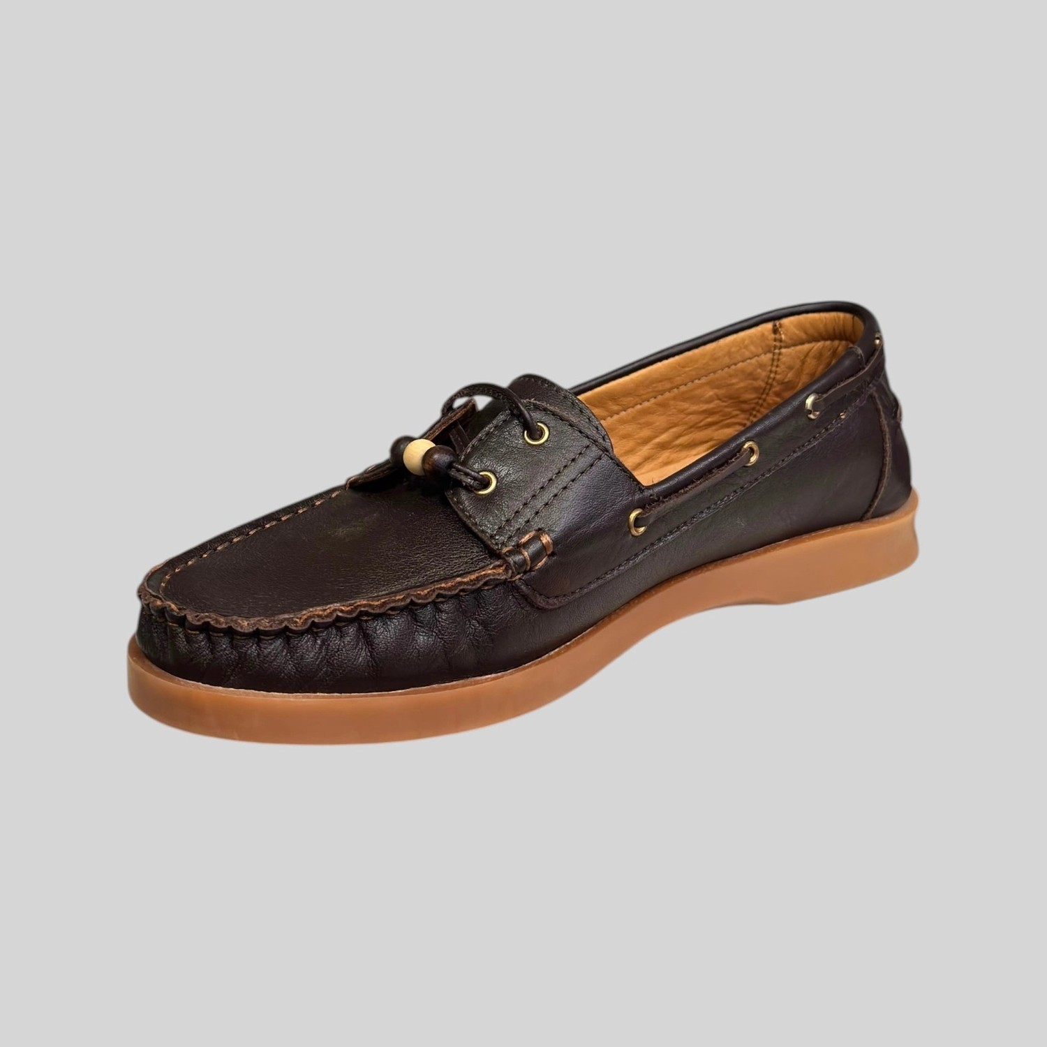 Myfit Shoes 613 Kadın Hakiki Deri Bağcıklı Loafer Ayakkabı Kahve görsel 4