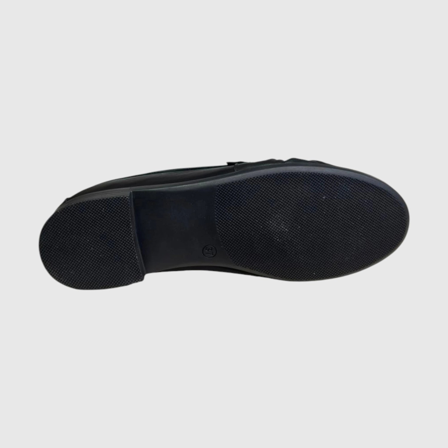 Myfit Shoes 614 Kadın Hakiki Deri Büzgülü Günlük Loafer Ayakkabı Siyah görsel 5