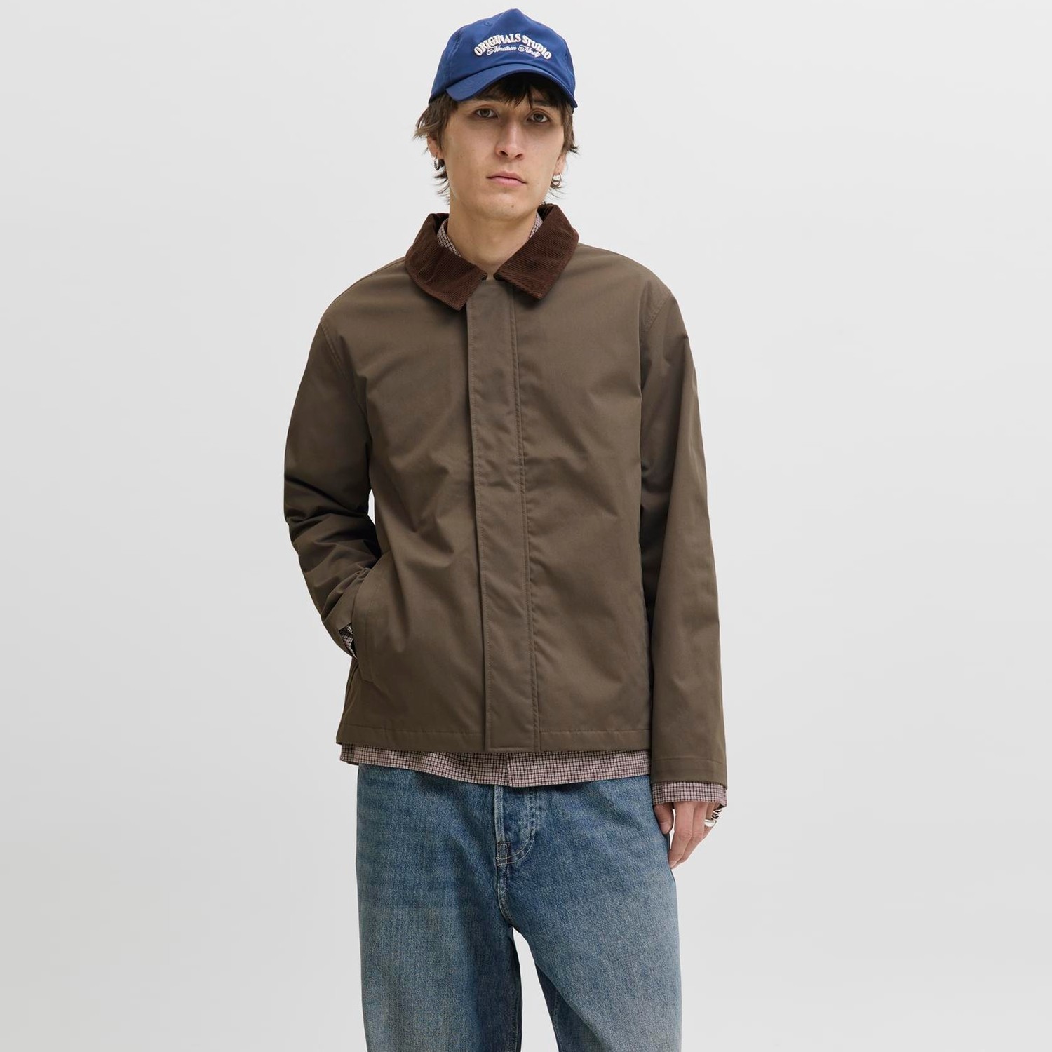 Jack & Jones Erkek Gömlek Yaka Uzun Kollu Ceket - Wolf görsel 7
