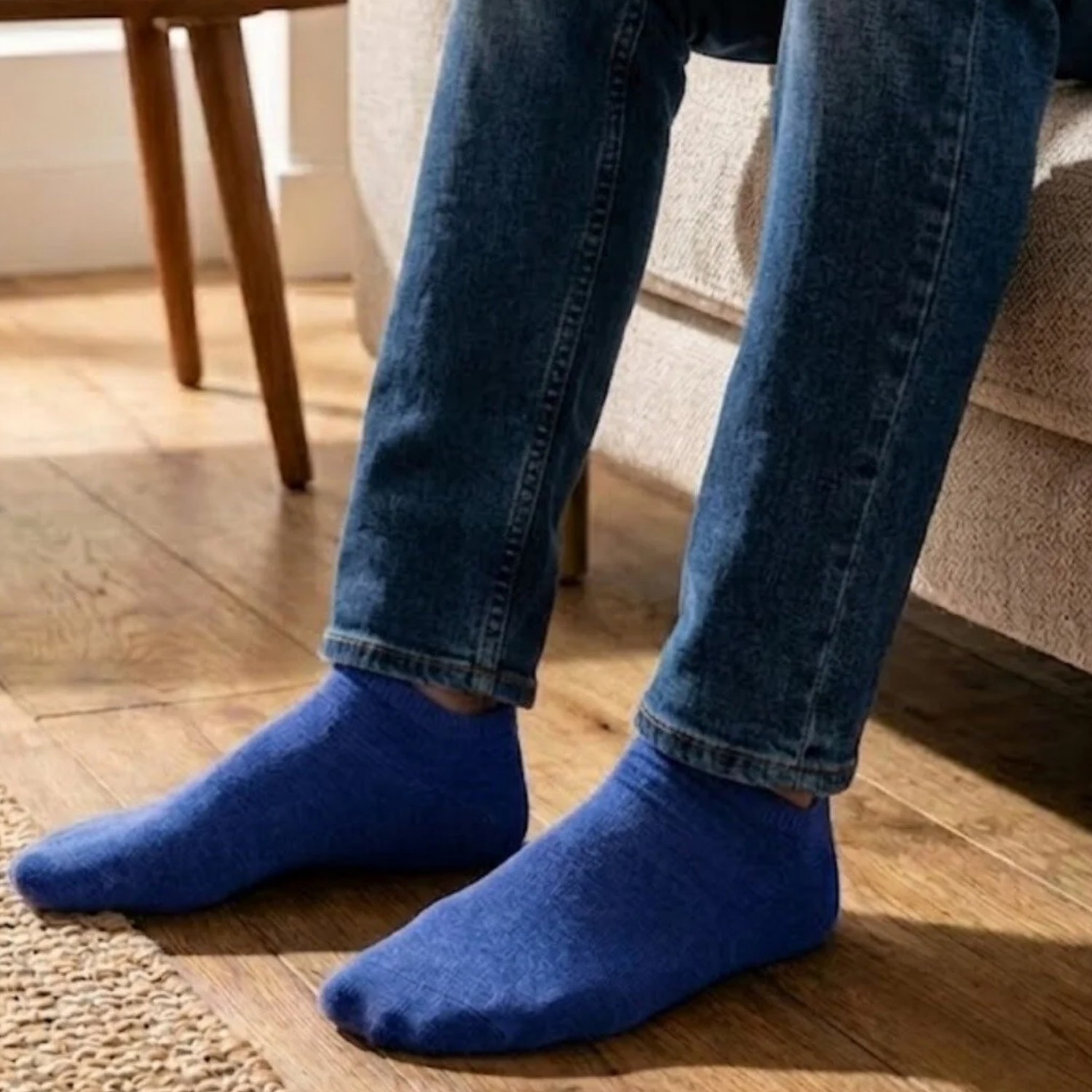 Socketta 6'lı Antrasit Melanj Erkek Modal Dikişsiz Esnek Patik Çorap - Premium görsel 3