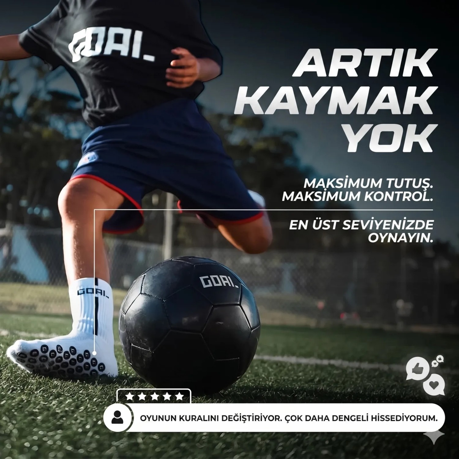 Wak Kaydırmaz Futbol Çorabı Beyaz | Bilek Destekli, Denge ve Tutuş Sunan Spor Çorabı görsel 6