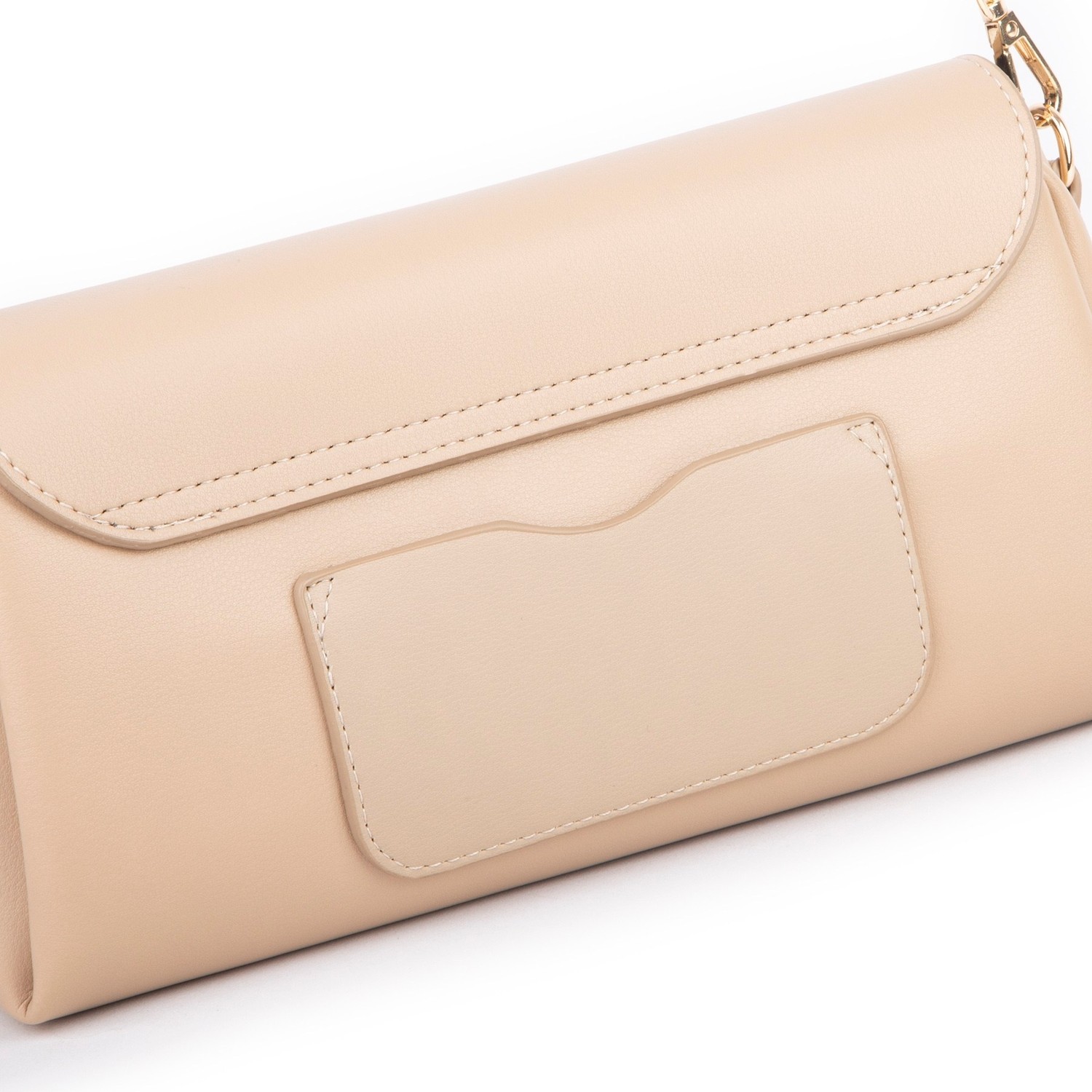 Nas Bag Kadın Sade Şık Omuz ve Çapraz Çanta (En 24 cm ;boy 12 cm ) Kum görsel 5