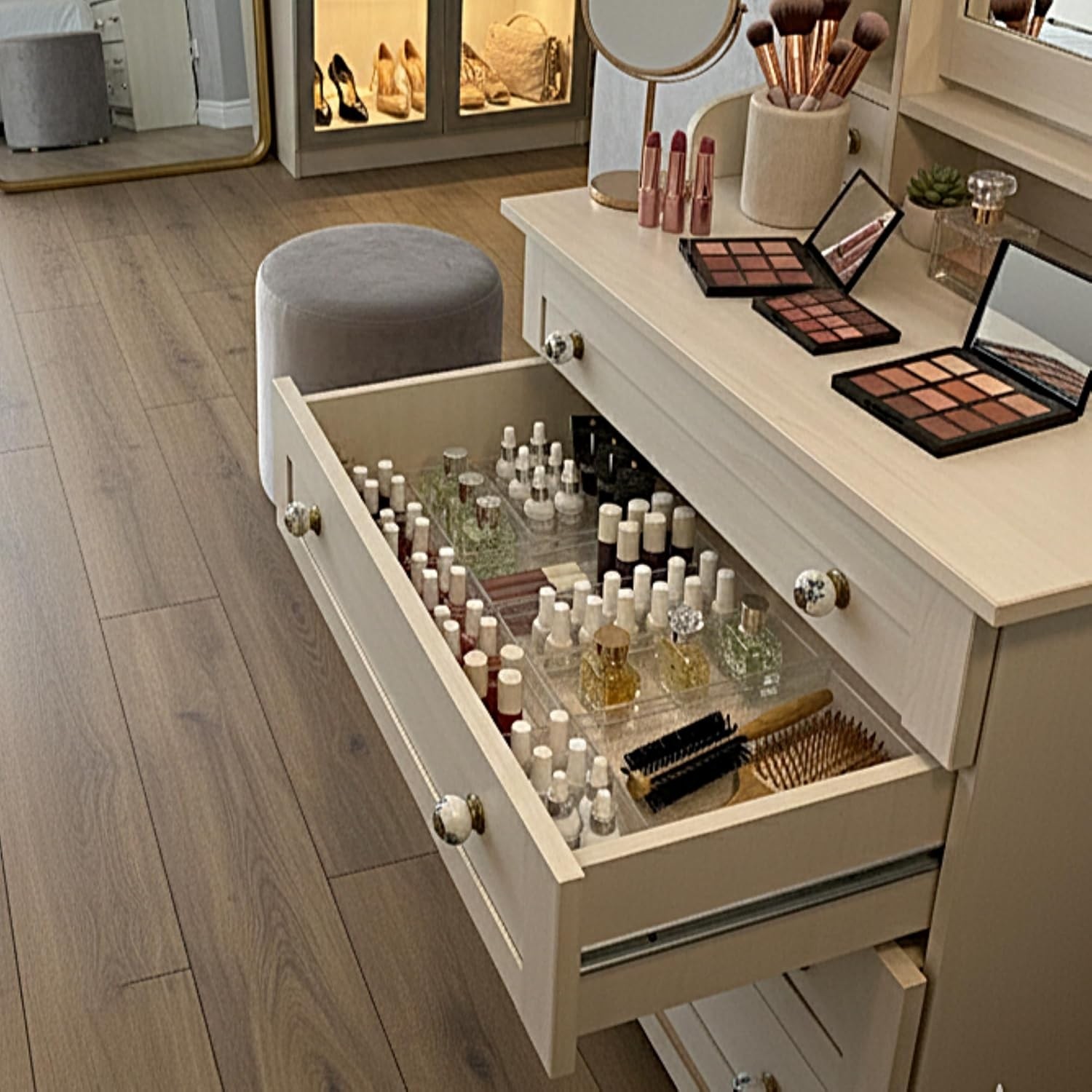 Özkaya Store Modüler Organizer Set Çekmece Içi Dolap Içi Düzenleyici Organizer Kristal (2'li Set) görsel 4