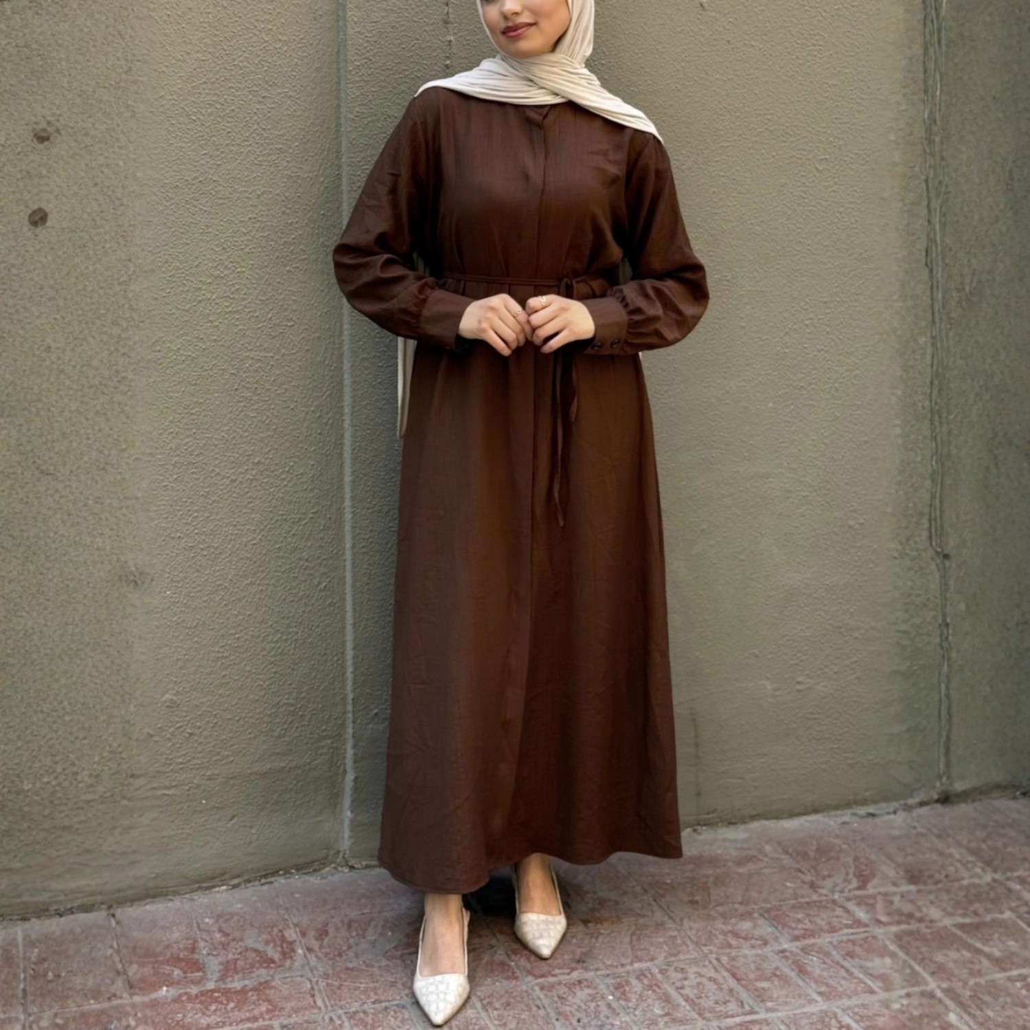 Zeynep Uyanık Rayon Tunik Gizli Düğmeli - Bilek Boy