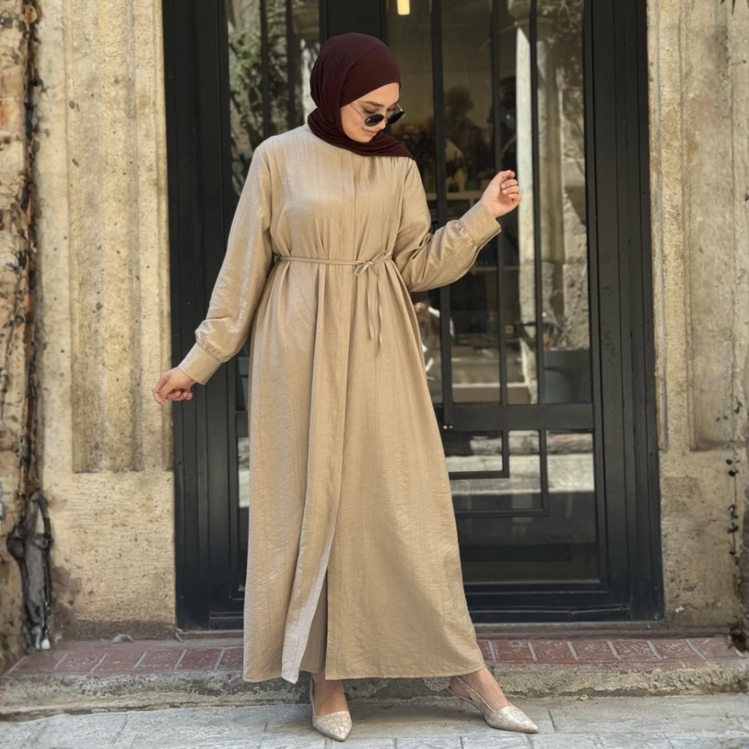 Zeynep Uyanık Rayon Tunik Gizli Düğmeli - Bilek Boy görsel 4