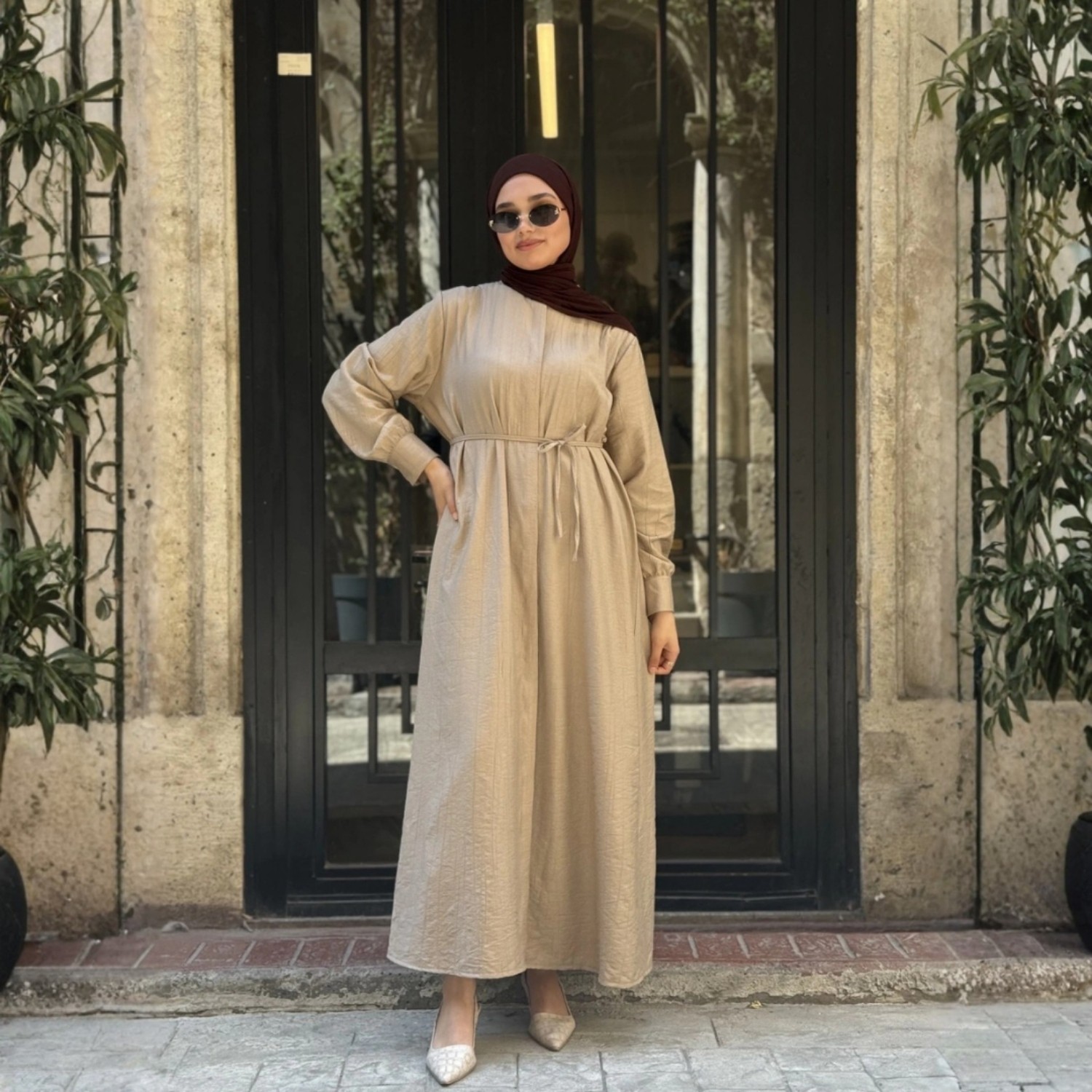 Zeynep Uyanık Rayon Tunik Gizli Düğmeli - Bilek Boy görsel 5