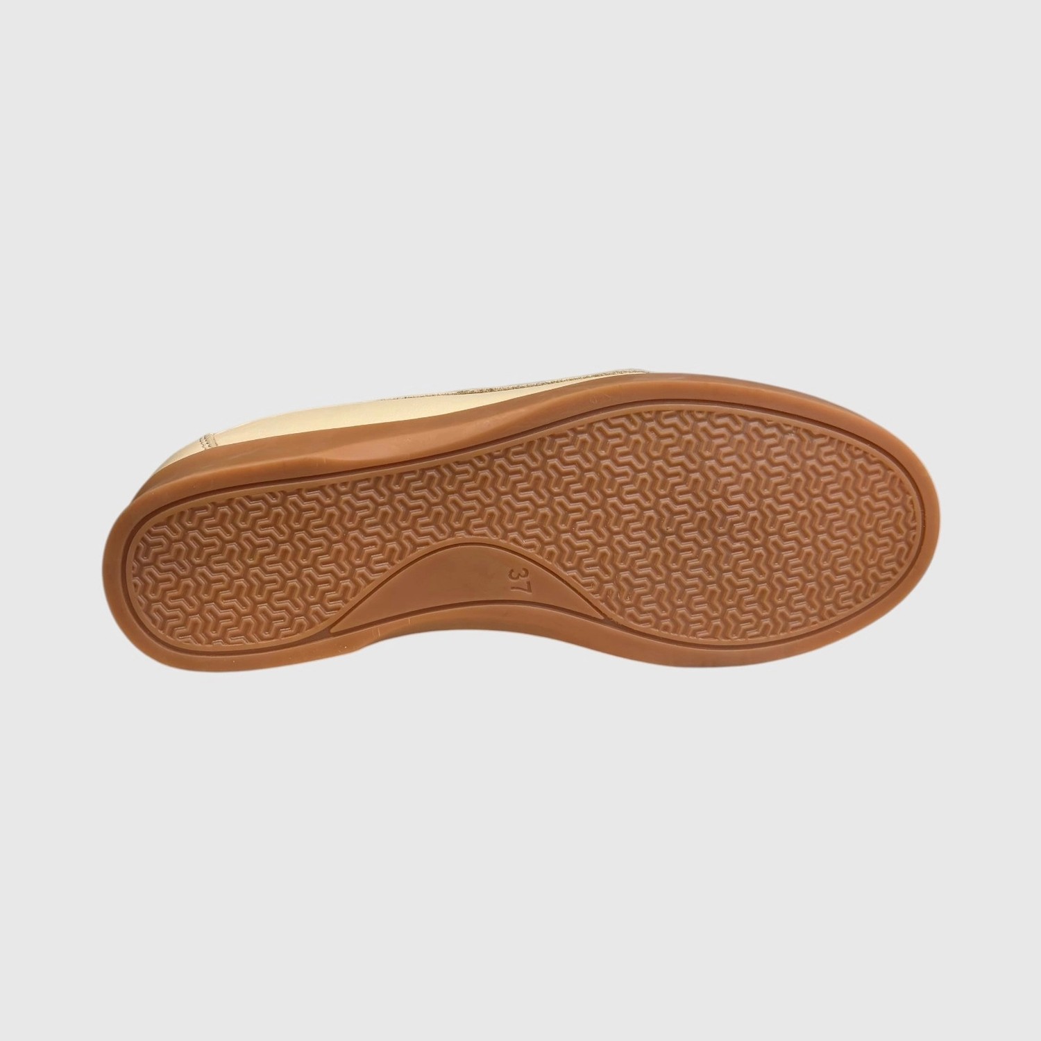 Myfit Shoes 613 Kadın Hakiki Deri Bağcıklı Loafer Ayakkabı Bej görsel 5