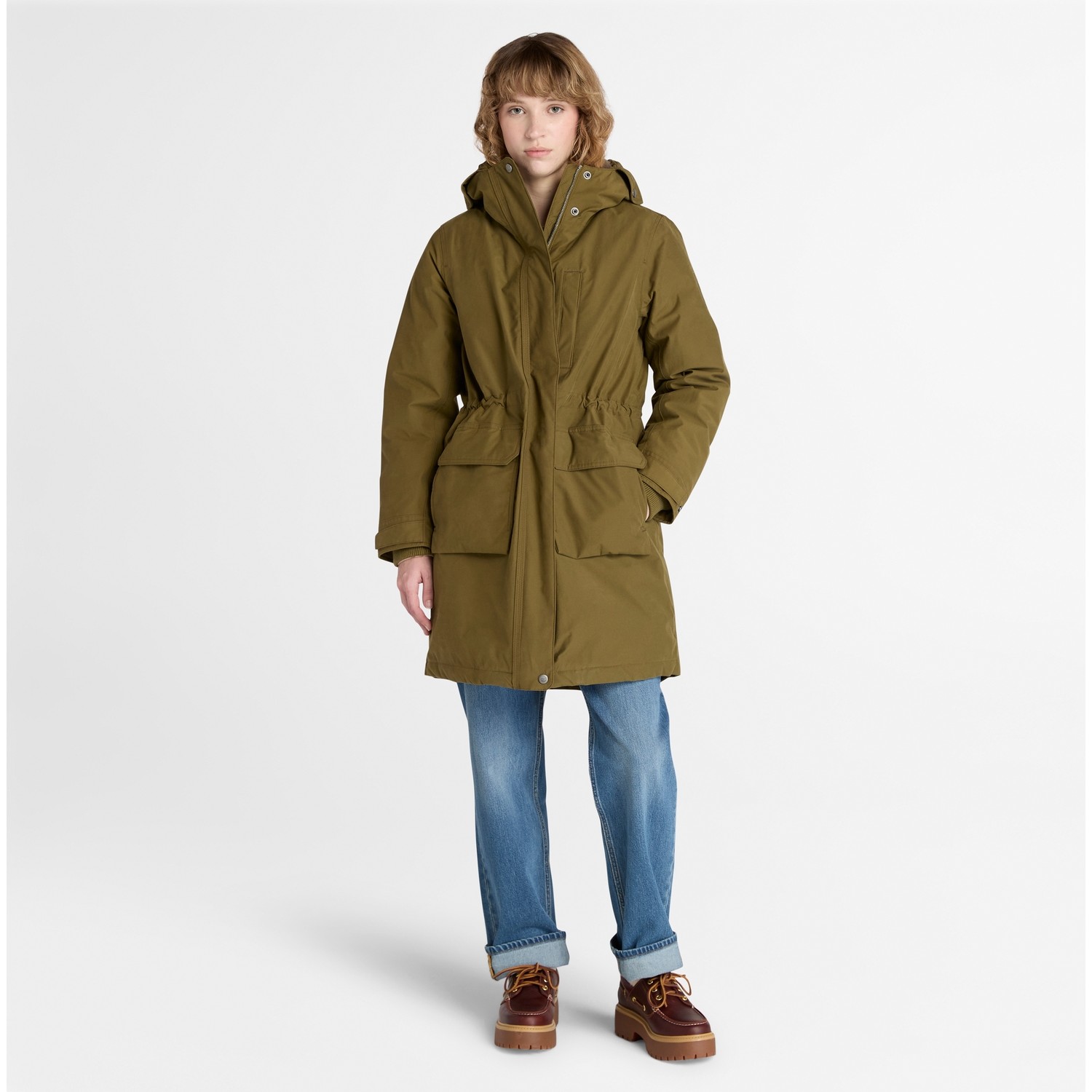 Timberland Waterproof Parka Kadin Siyah Mont TB0A2QQW0011 görsel 7