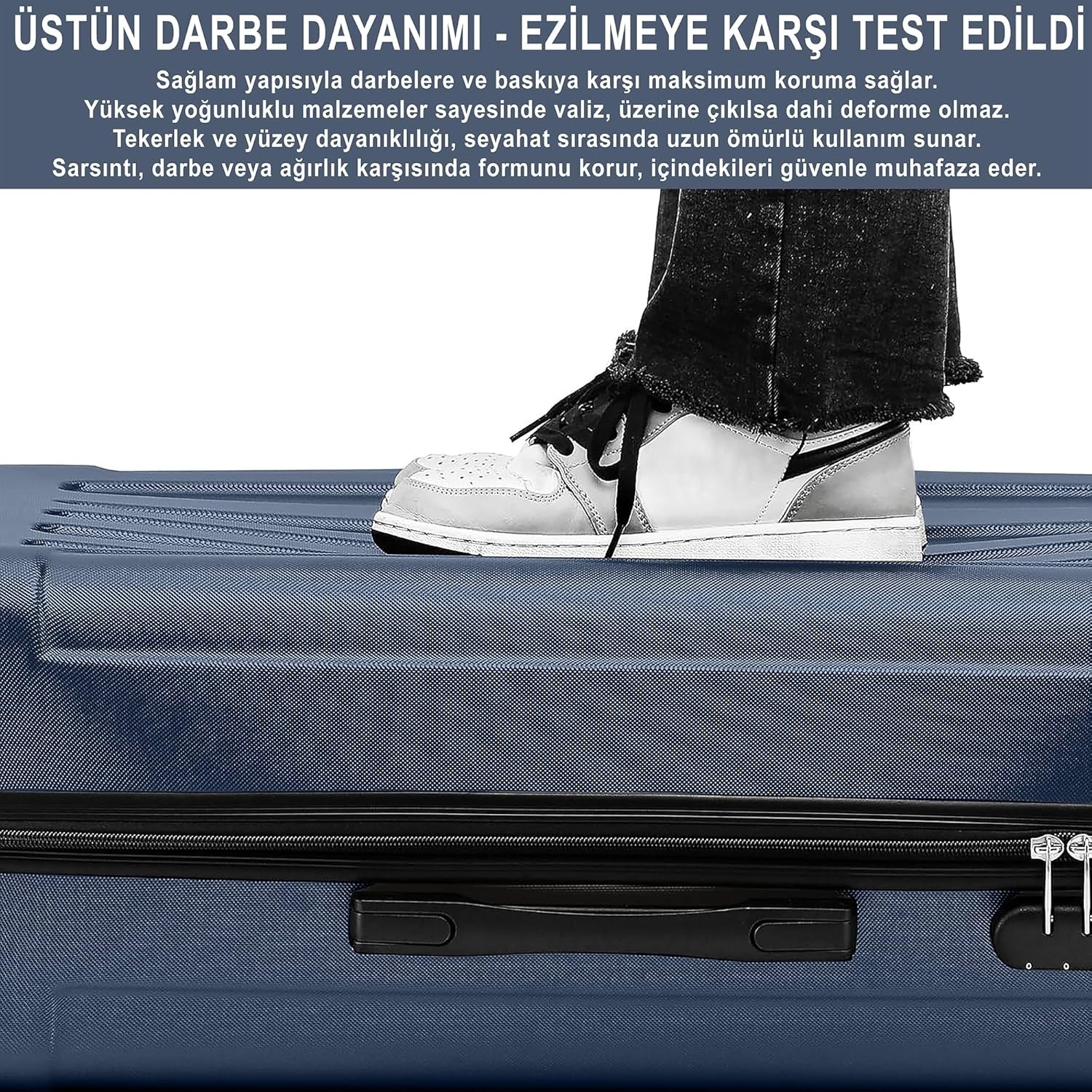 TeknoKapsül Anthony Jackson Ultra Hafif Abs Valiz Trıon (Lacivert, Büyük Boy) görsel 3
