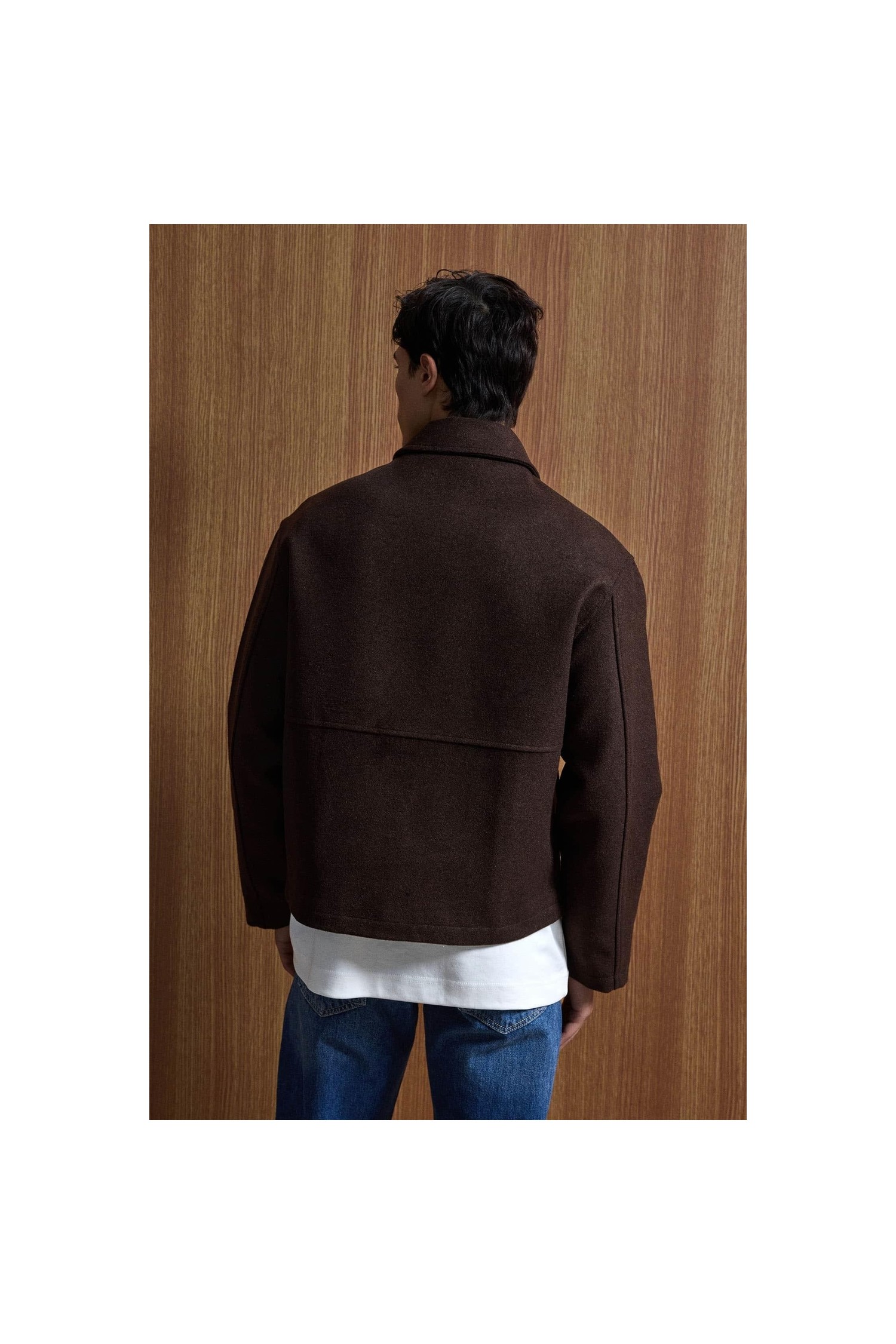 Abluka Online Erkek Relax Fit Premium Kahverengi Kaşe Ceket Kaban Yün Malzeme İle Casual Stil görsel 8