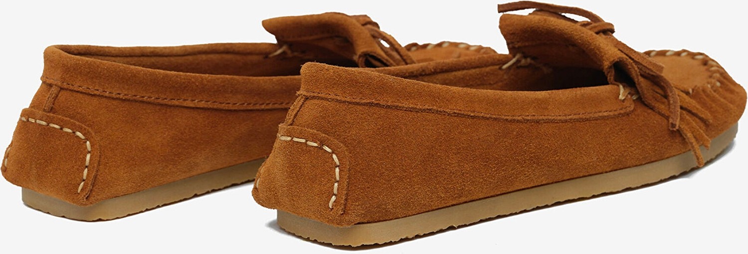 Greyder Kadın Taba Süet Hakiki Deri Loafer Ayakkabı 6Y2WA59392 görsel 4