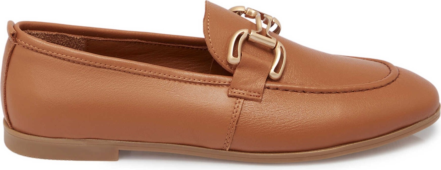 Tergan Siyah Hakiki Deri Kadın Loafer - K25S1AY68359-A23 görsel 6