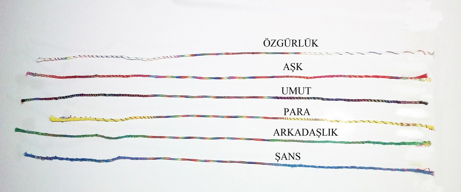 Uravas Store Renkli Şans Bileklikleri - 1 Kartela - ( 65 Adet ) görsel 2