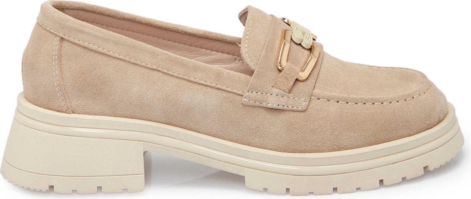 Tergan Taba Hakiki Süet Deri Kadın Loafer - K25S1AY68166-K59 görsel 6