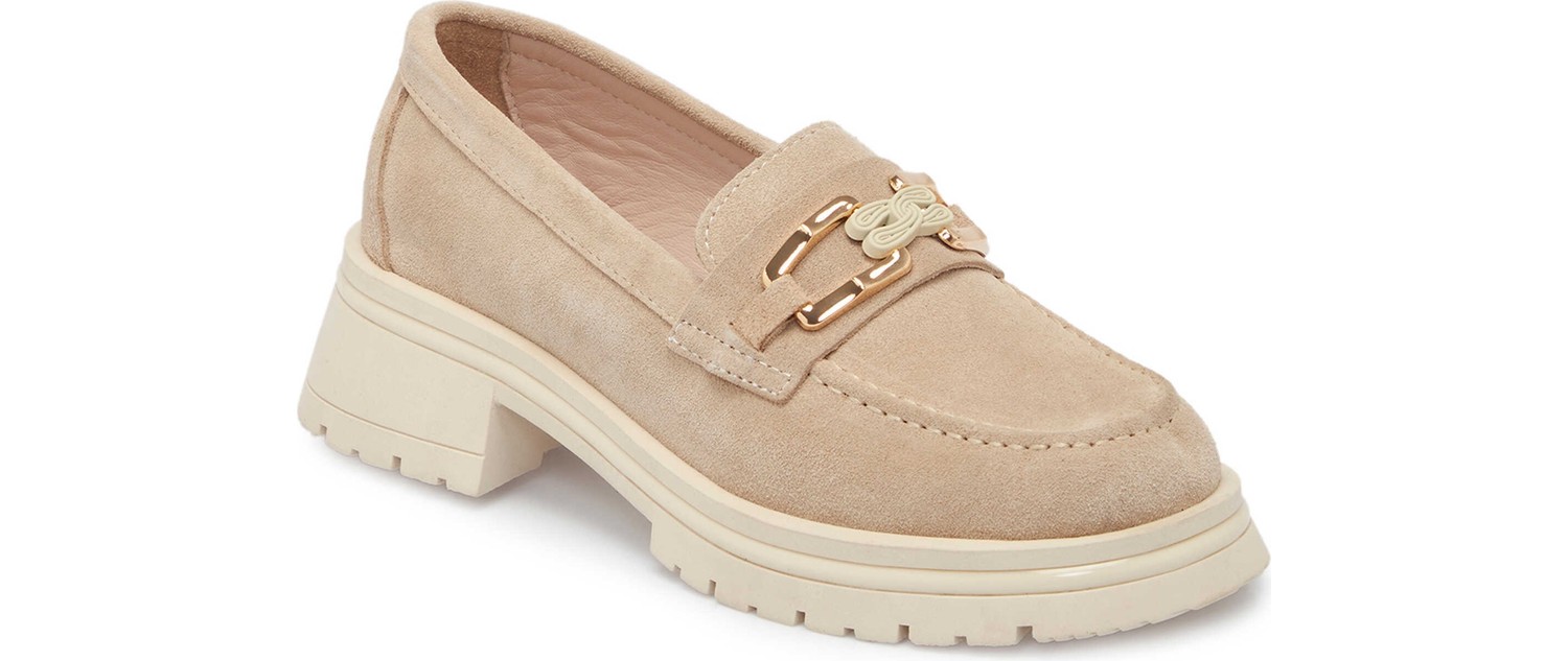Tergan Taba Hakiki Süet Deri Kadın Loafer - K25S1AY68166-K59 görsel 7
