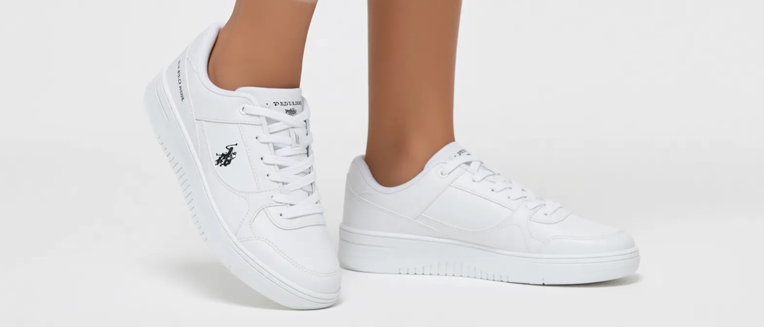 U.S. Polo Assn. Beyaz Erkek Sneaker Suni Deri Malzemeden Düz Tabanlı Spor Ayakkabı görsel 5