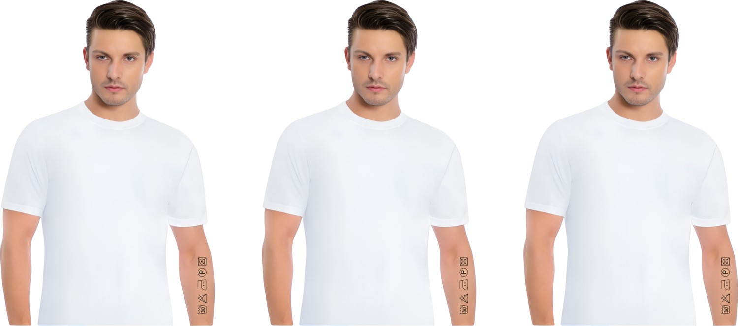 İki Yıldız Erkek Modal Sıfır Yaka Kısa Kol T-Shirt 3'lü Paket 3042 görsel 3