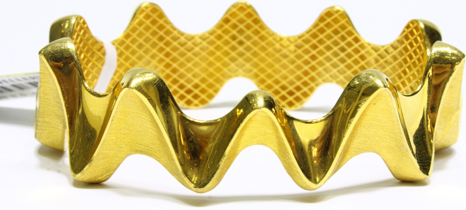 Kızılay Kuyumcusu 22 Ayar Altın Zikzak Modeli Kelepçe Bilezik 31.18 gr KLP0839