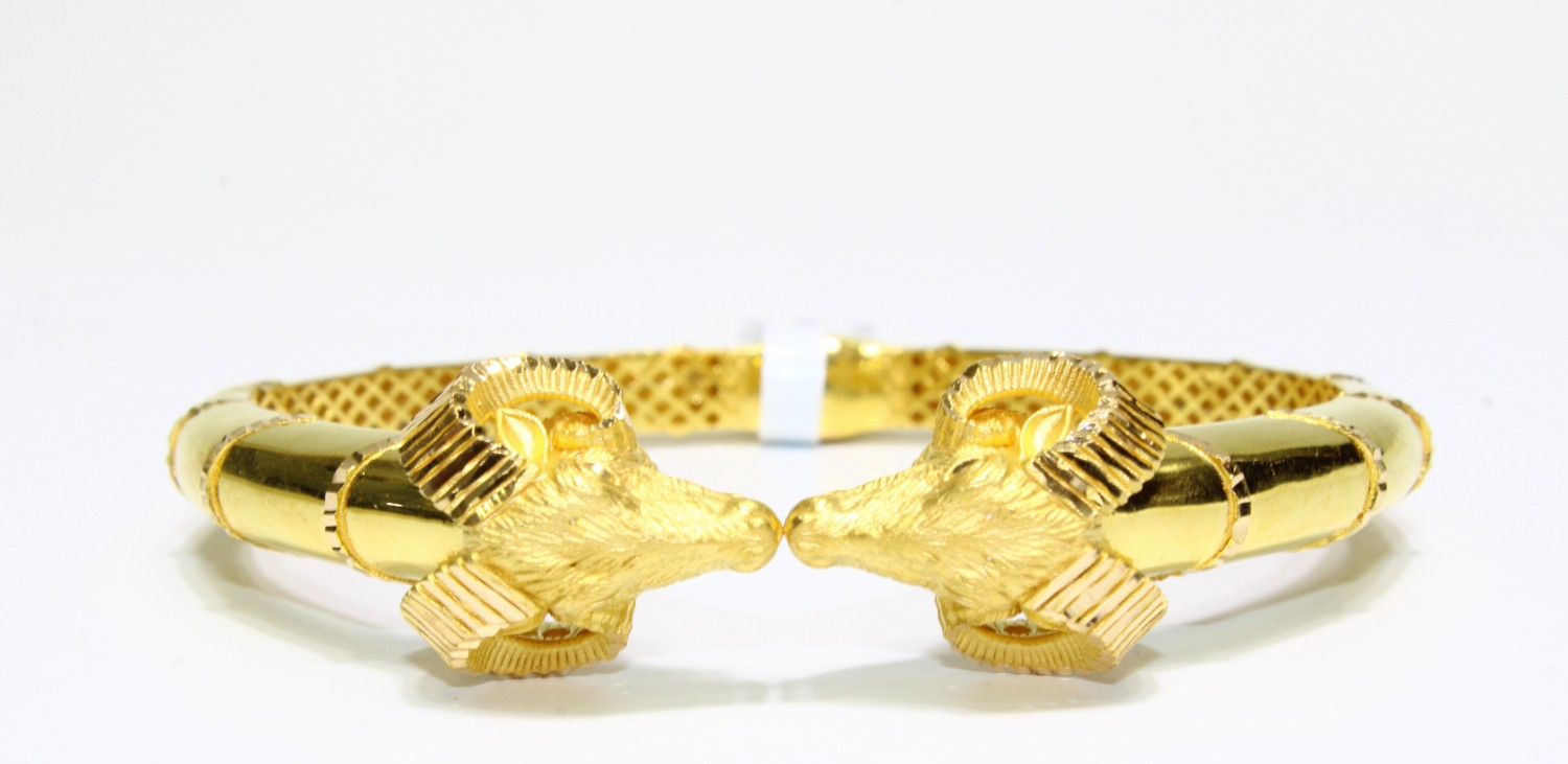 Kızılay Kuyumcusu 22 Ayar Altın Koçbaşı Modeli Kelepçe Bilezik 20.87 gr KLP2388