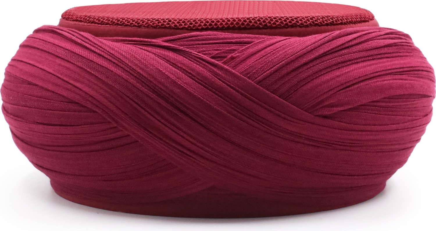 Sarıkhane Fileli Sarık, Bordo Kumaş, Bordo Takke, Çapraz Sarım, Fileli, 7 Metre görsel 2