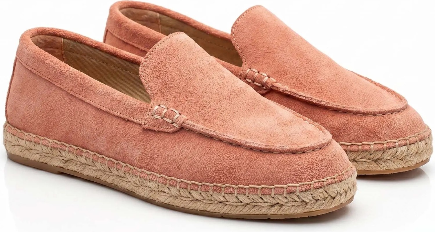 Siba Shoes Ruby Süet Deri Pudra Kadın Espadril