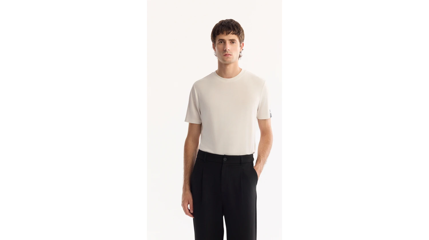 Resim AVVA Erkek Siyah Klasik Bel Bi-Stretch Kolay Ütülenen Baggy Fit Pantolon A52Y3042 