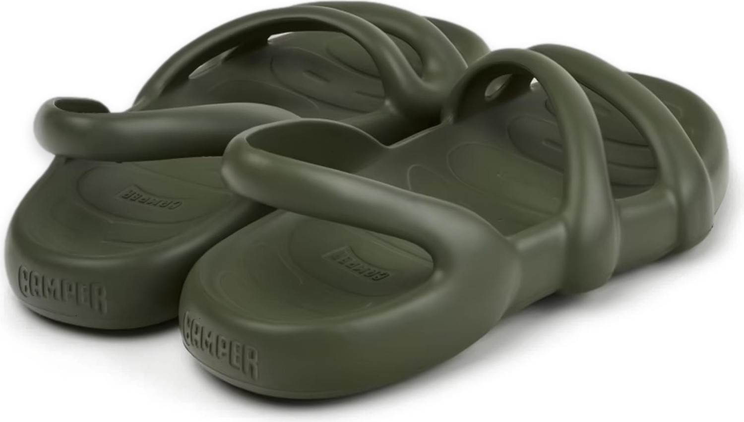Camper K201636 Kobarah Flat Haki Unisex Sandalet görsel 4