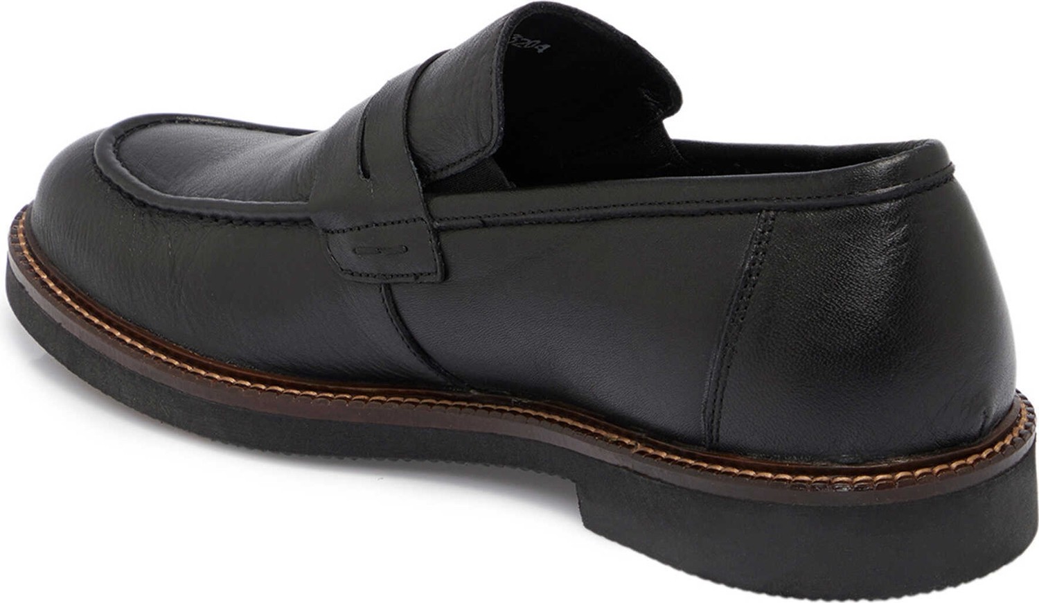 Tergan Siyah Hakiki Deri Erkek Loafer - E25S1AY57435-A23 görsel 3