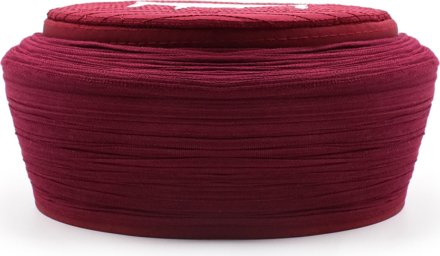 Sarıkhane Cami Sarığı, Bordo Kumaş, Bordo Takke, Düz Sarım, Cami Nakışlı, 7 Metre görsel 3