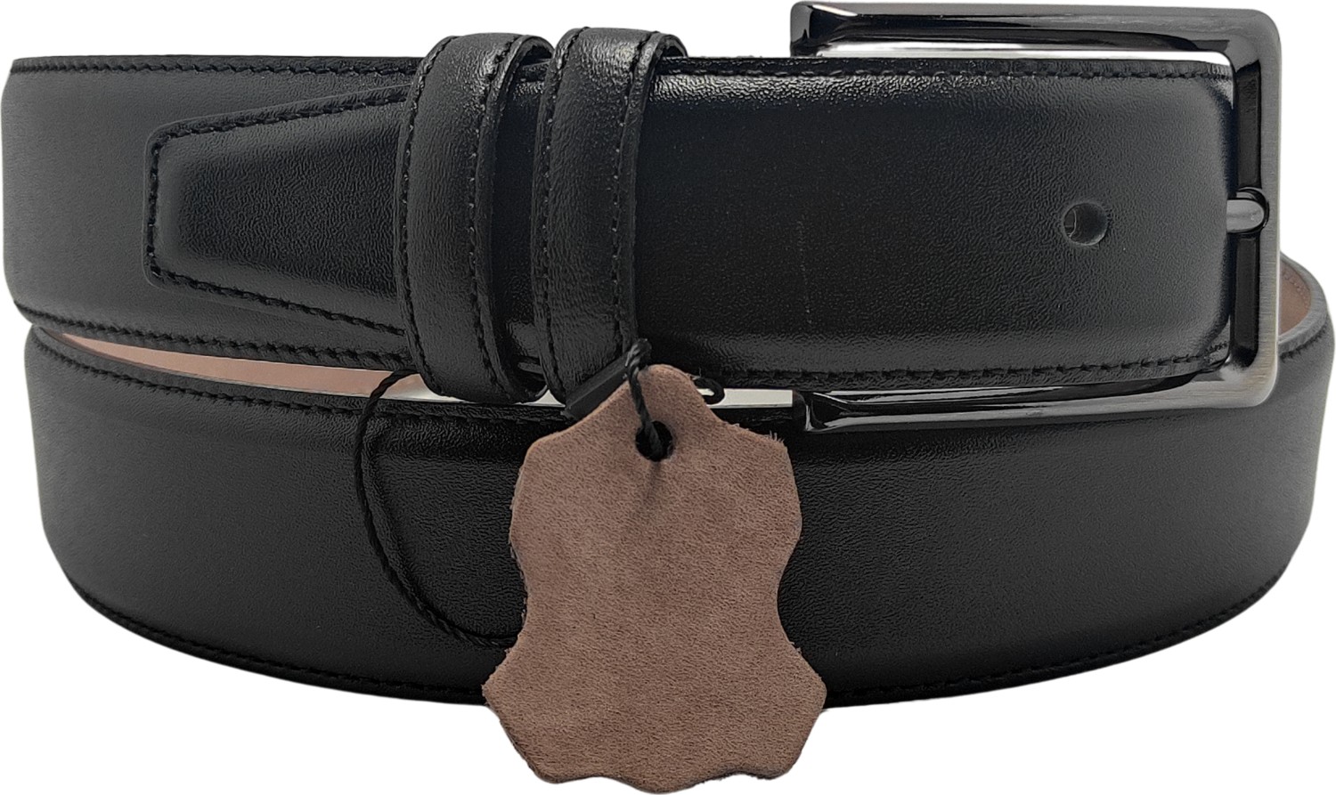 Genuıne Leather Eds Company Genuine Leather Company Eds Erkek SIYAH%100 Hakiki Deri Kemer görsel 6